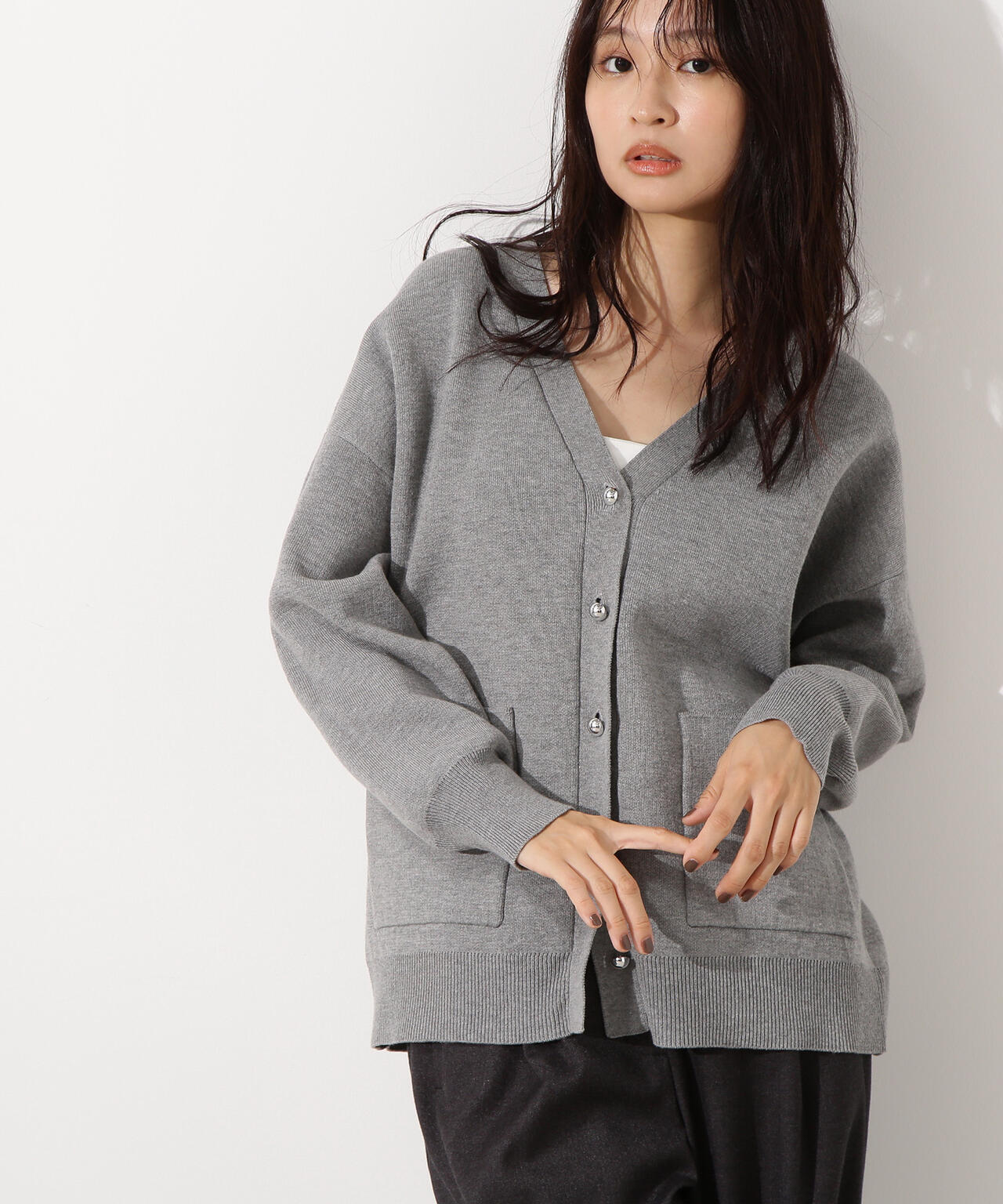 【小室安未さん着用】スウェットライクフォルムカーディガン