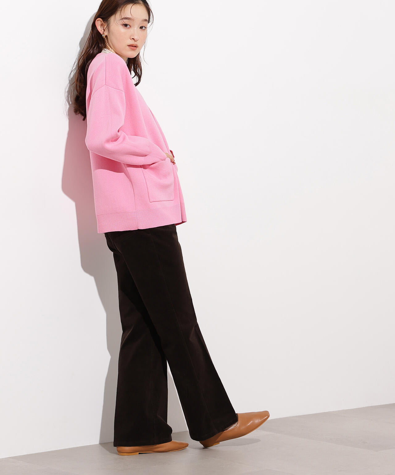 【小室安未さん着用】スウェットライクフォルムカーディガン