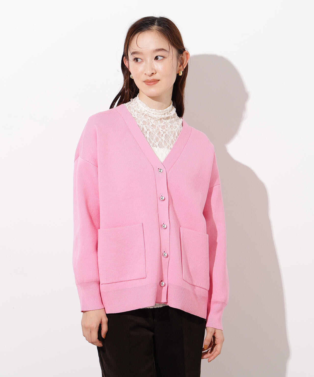 【小室安未さん着用】スウェットライクフォルムカーディガン