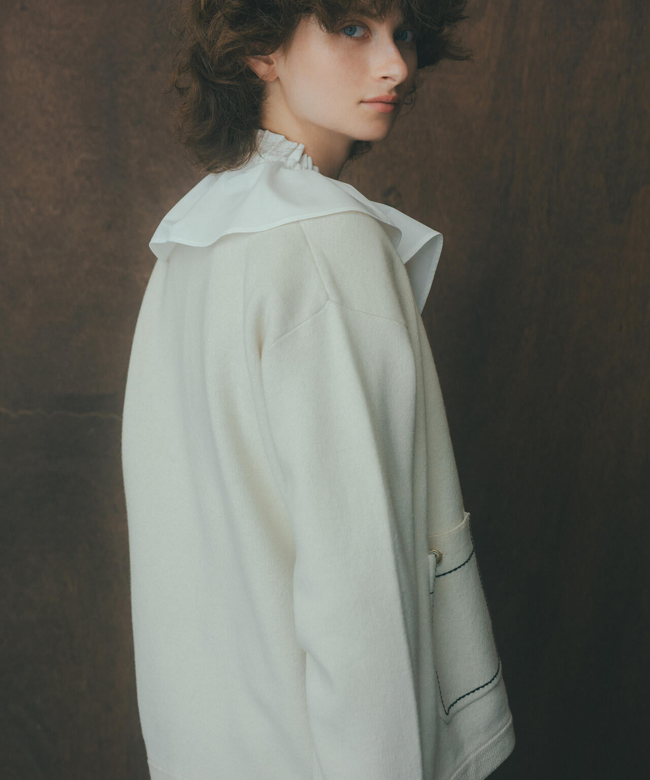 ミドル丈ニットジャケット