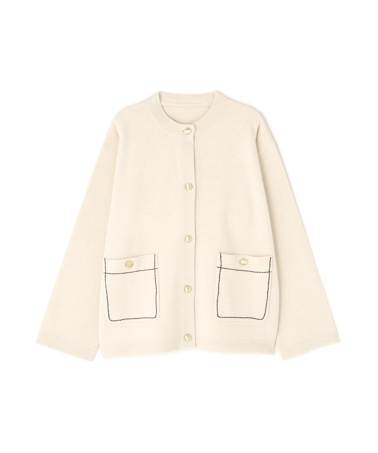 ミドル丈ニットジャケット