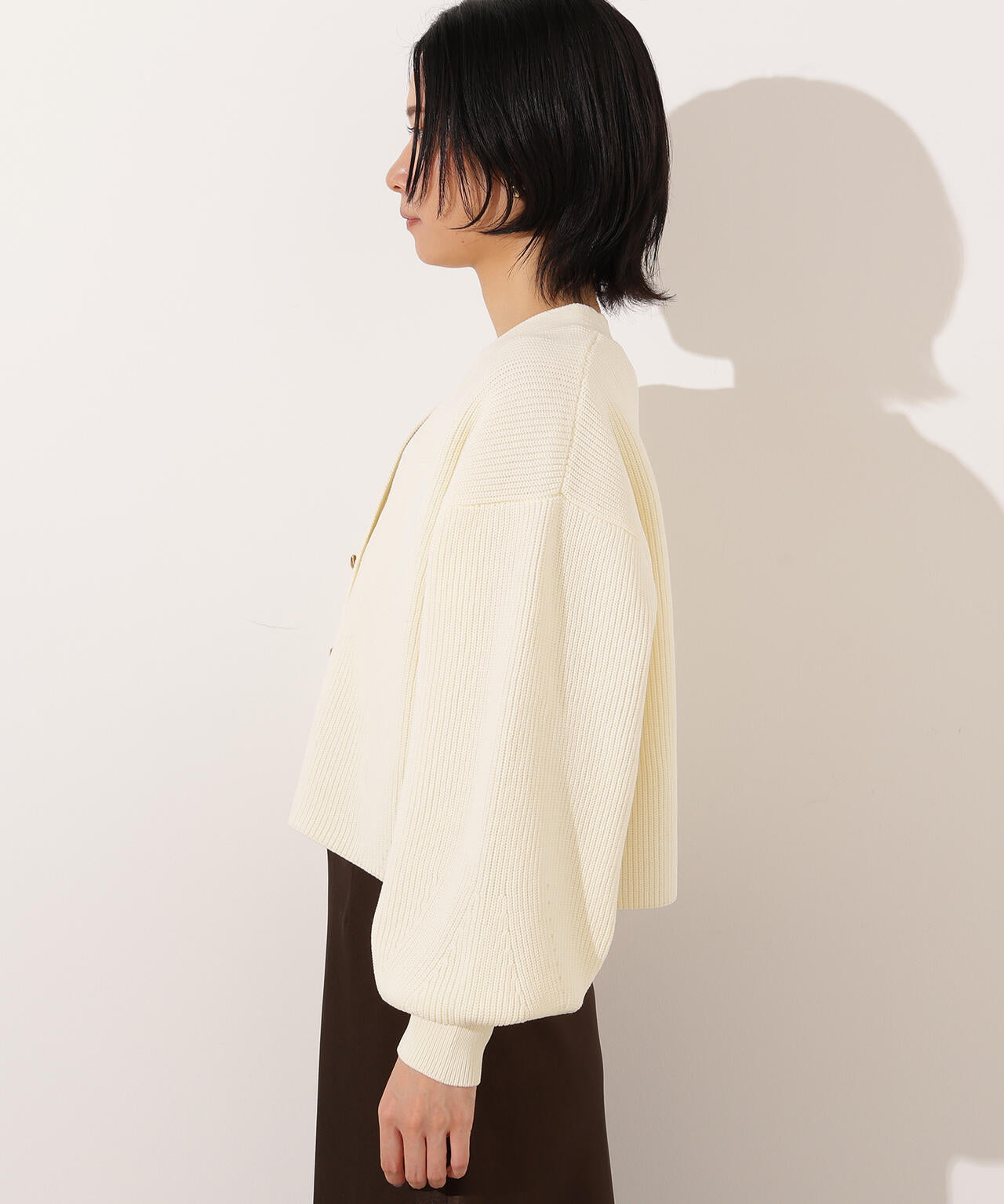 ニュアンスハートボタンカーディガン《ベリーブラウン:LUMINE・LUCUA・official site限定》