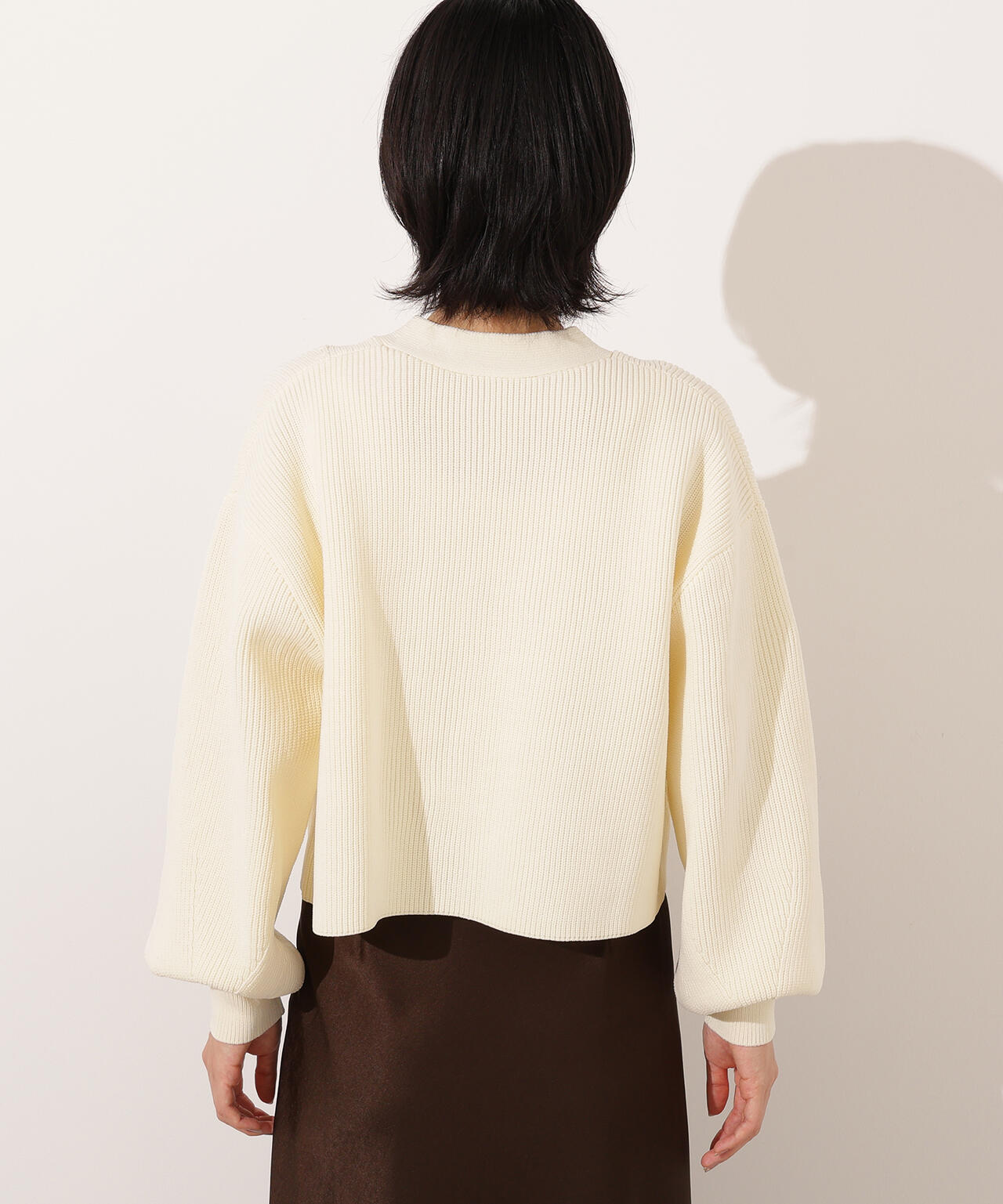 ニュアンスハートボタンカーディガン《ベリーブラウン:LUMINE・LUCUA・official site限定》