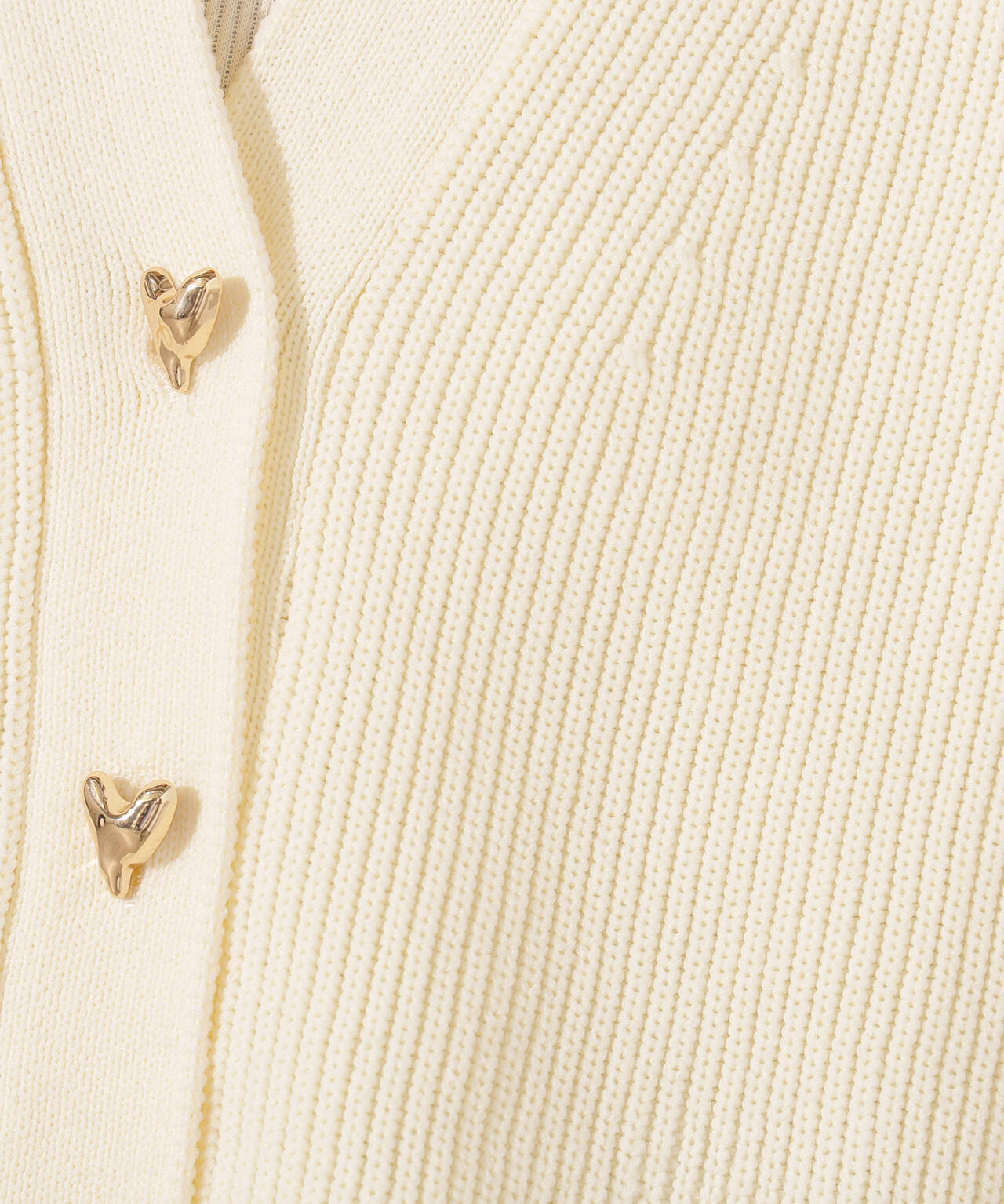 ニュアンスハートボタンカーディガン《ベリーブラウン:LUMINE・LUCUA・official site限定》