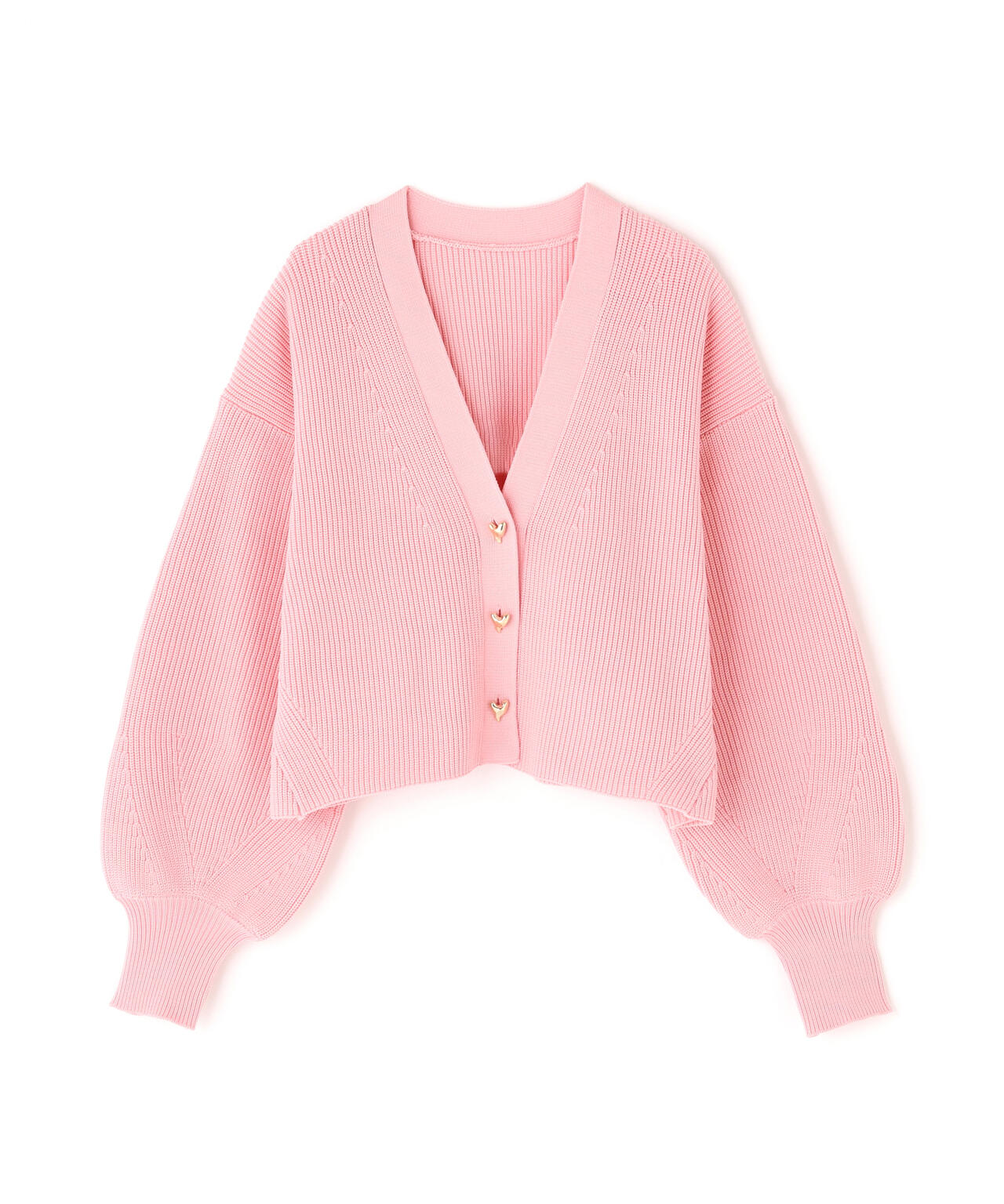 ニュアンスハートボタンカーディガン《ベリーブラウン:LUMINE・LUCUA・official site限定》