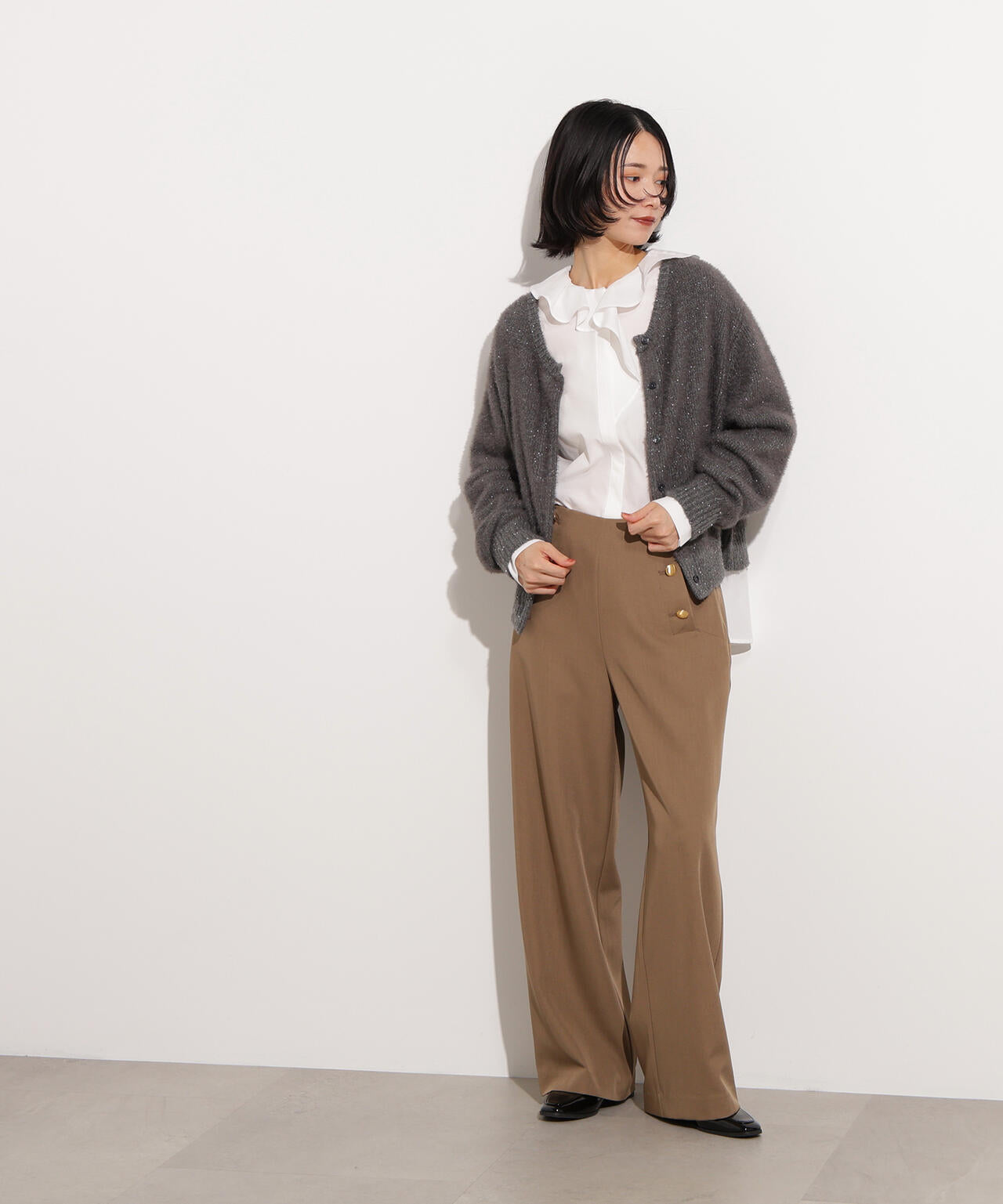 【小室安未さん着用】ビーズミックスヘアリーカーディガン