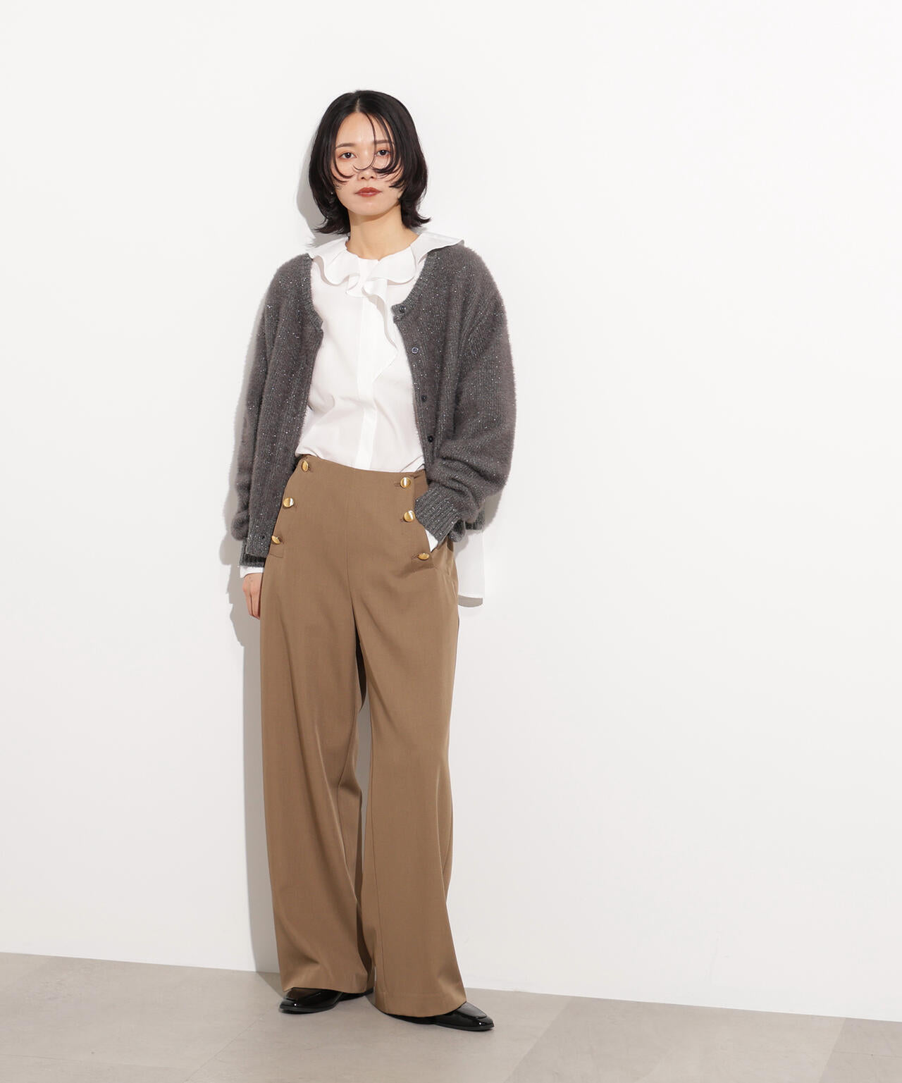 【小室安未さん着用】ビーズミックスヘアリーカーディガン