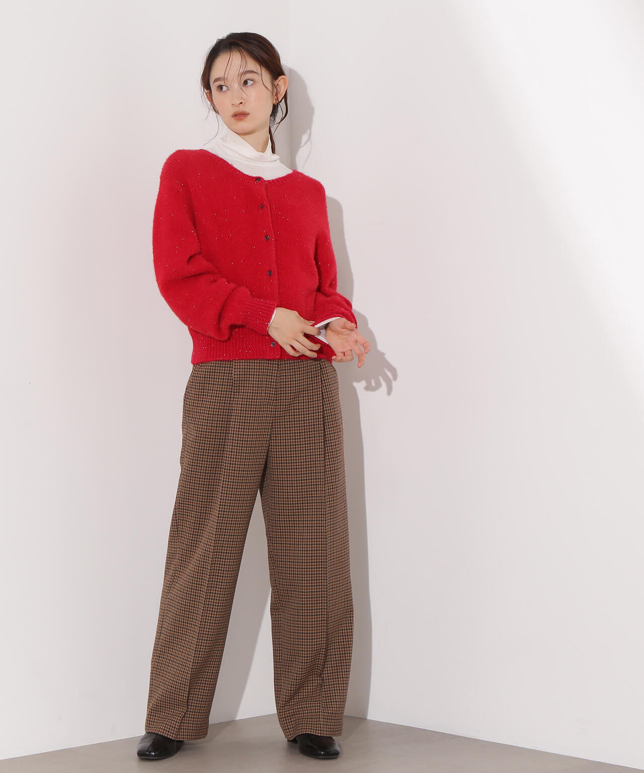 【小室安未さん着用】ビーズミックスヘアリーカーディガン