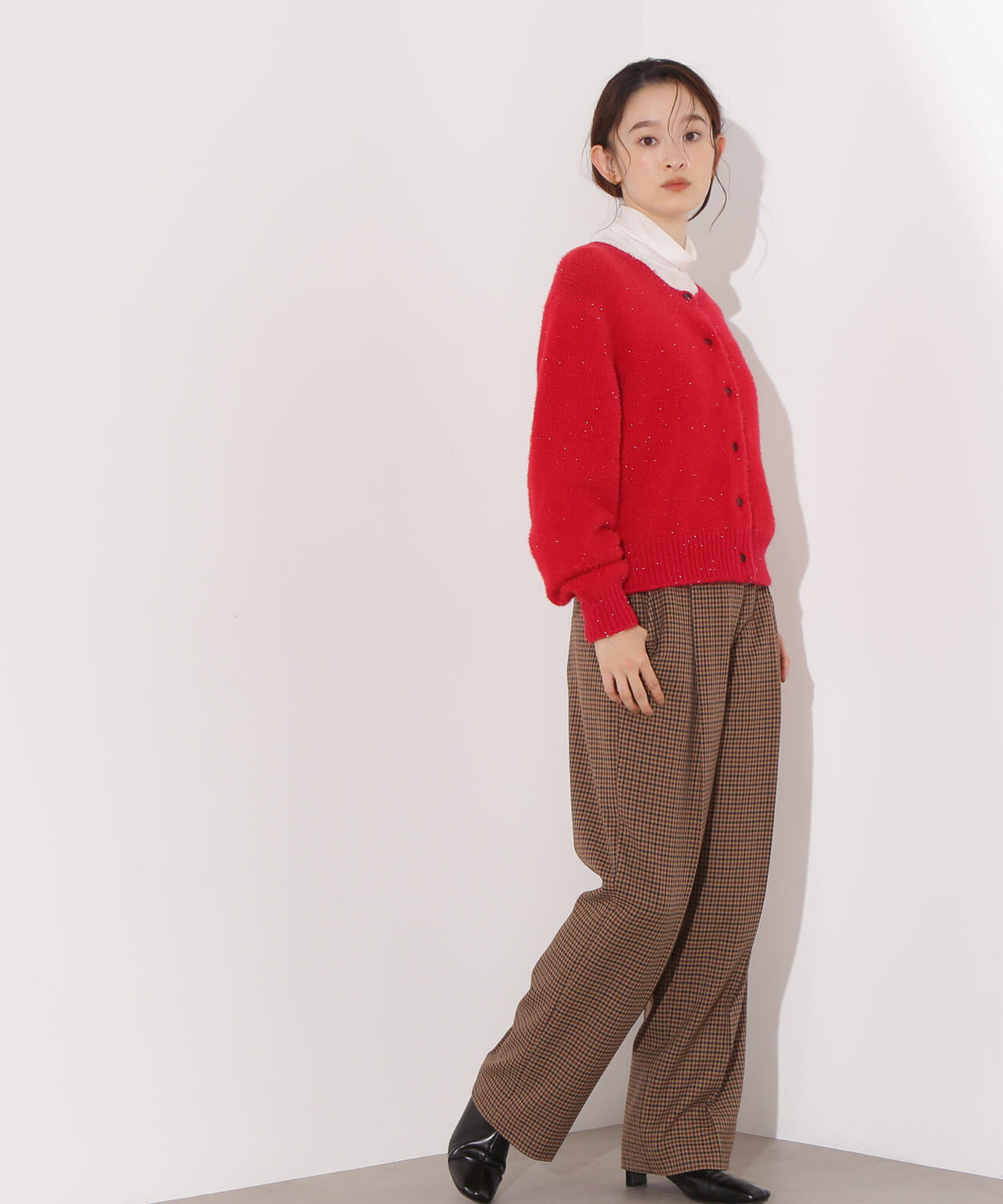 【小室安未さん着用】ビーズミックスヘアリーカーディガン