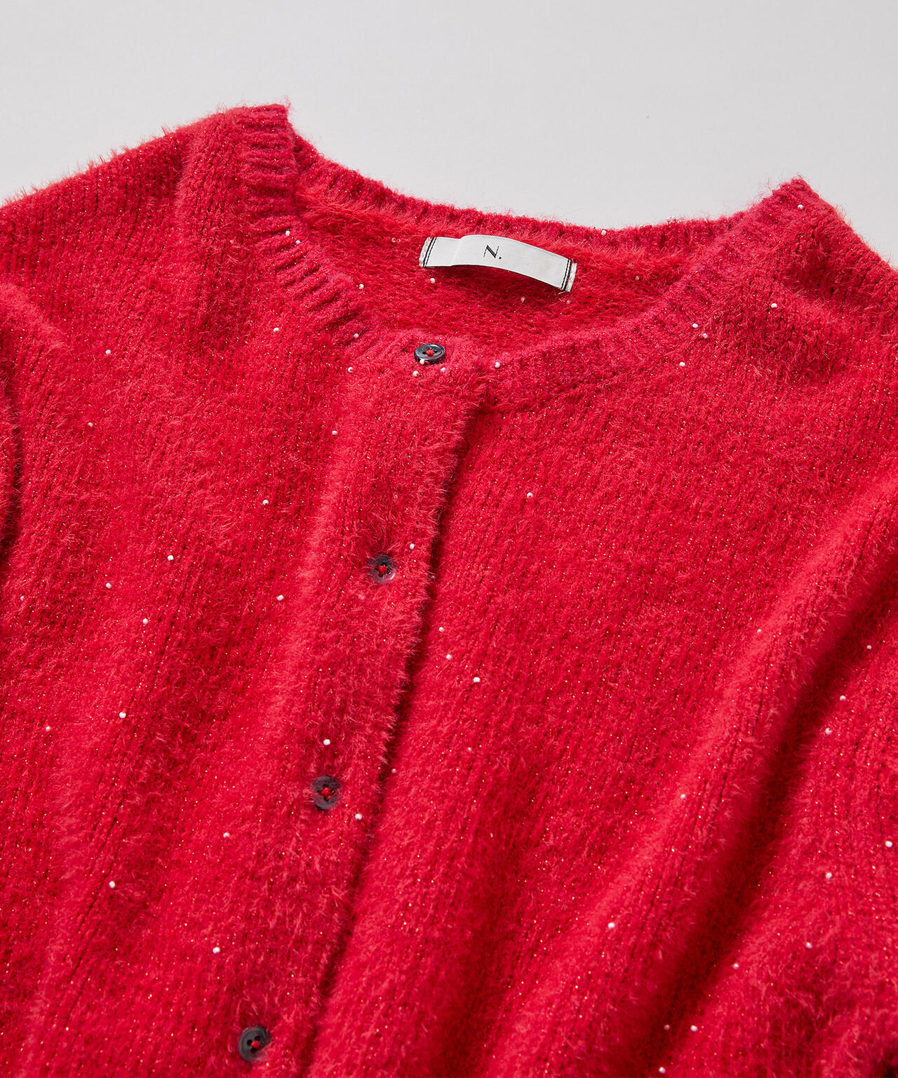 【小室安未さん着用】ビーズミックスヘアリーカーディガン