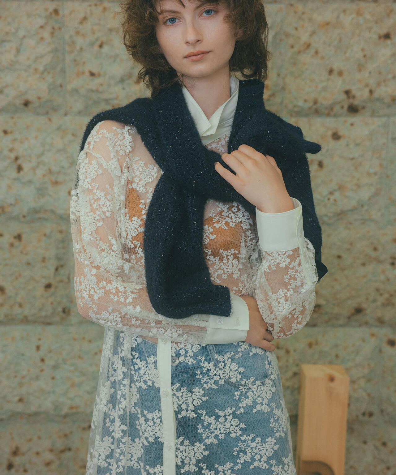 【小室安未さん着用】ビーズミックスヘアリーカーディガン