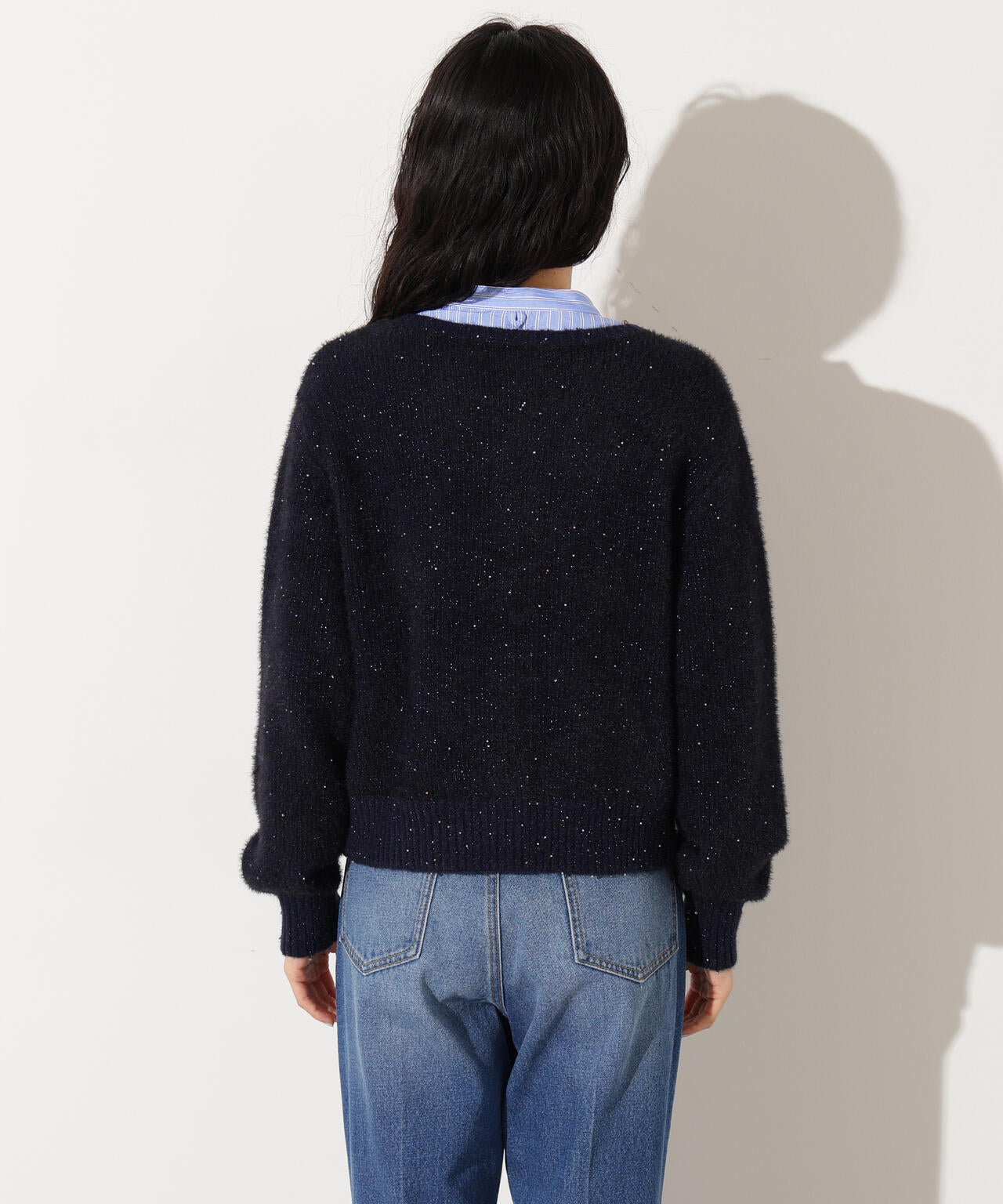 【小室安未さん着用】ビーズミックスヘアリーカーディガン