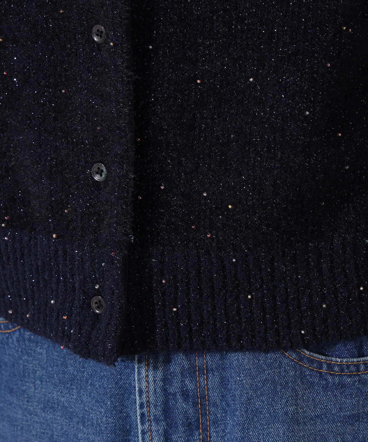 【小室安未さん着用】ビーズミックスヘアリーカーディガン