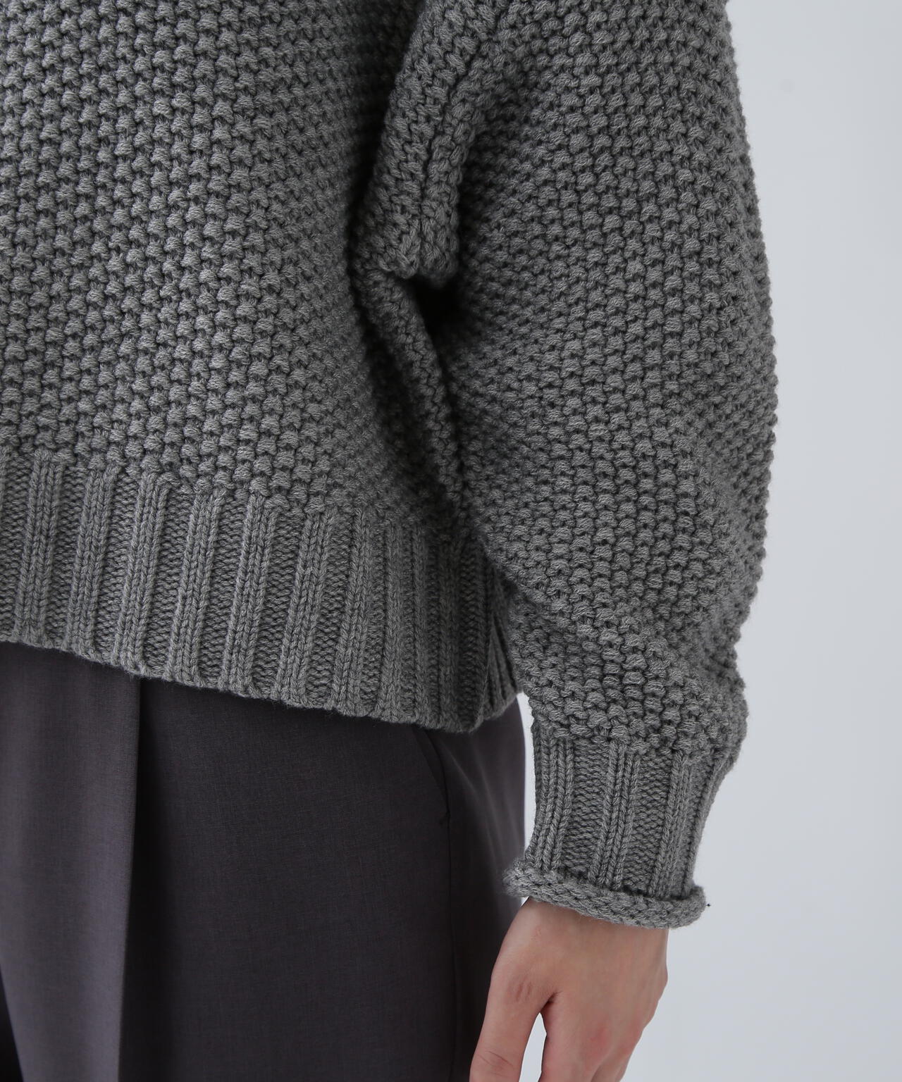 【好きを着て気分が高まる】鹿の子編みエフォートレスニット