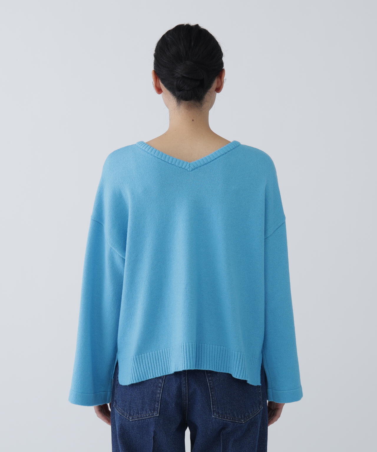 【ユーティリティー】洗えるウール混前後2WAYボクシーニット