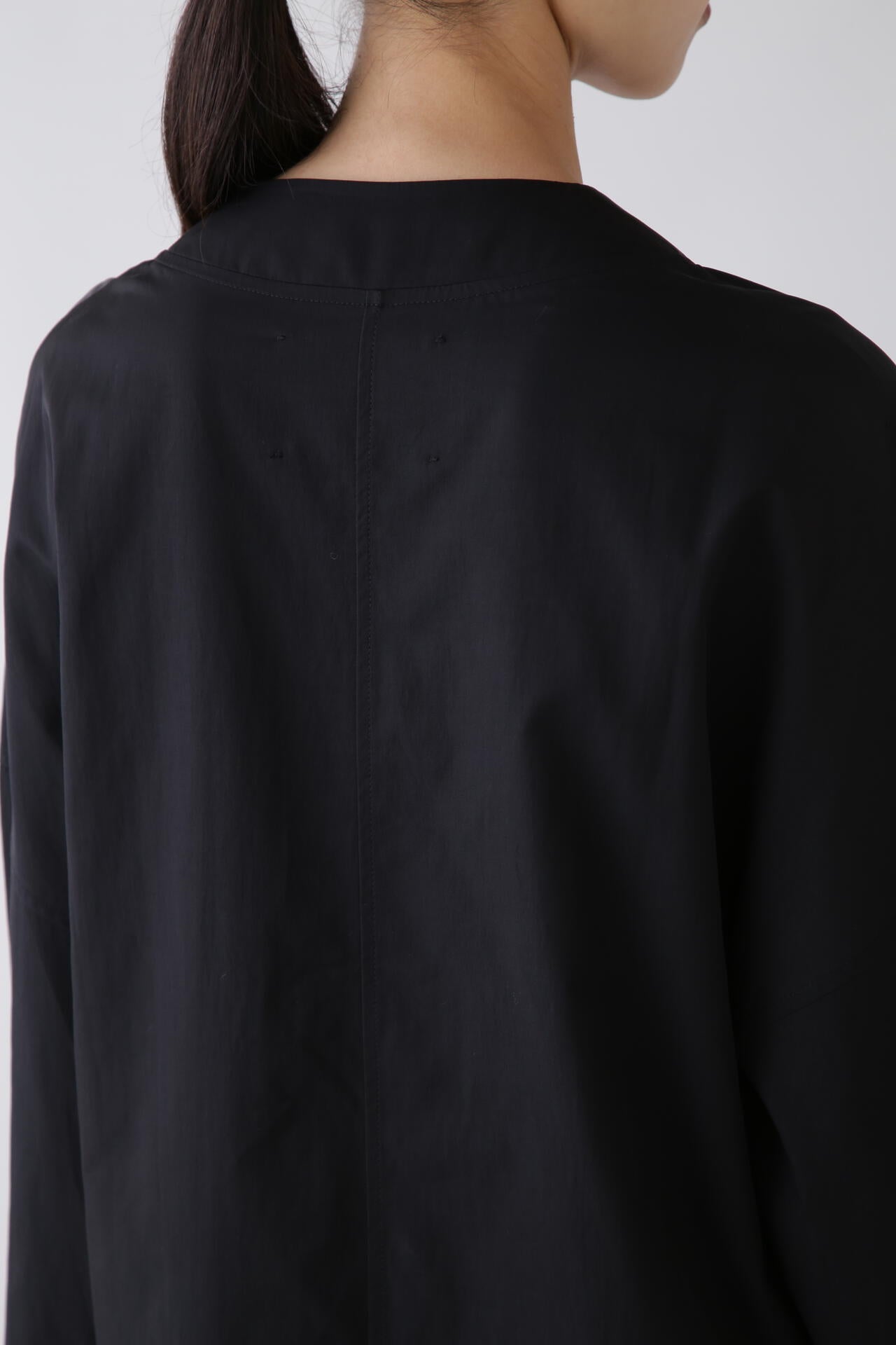 STUDIO NICHOLSON / ORG COTTON VISCOSE DROPPED SHOULDER DRESS
