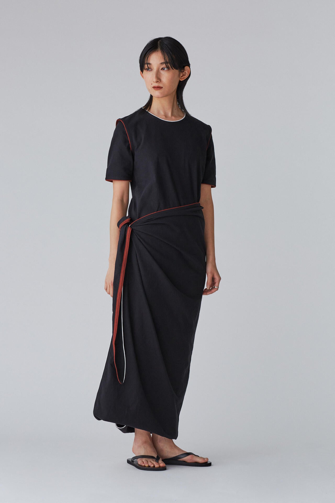 LEMAIRE / WRAP DRESS WITH BINDINGS