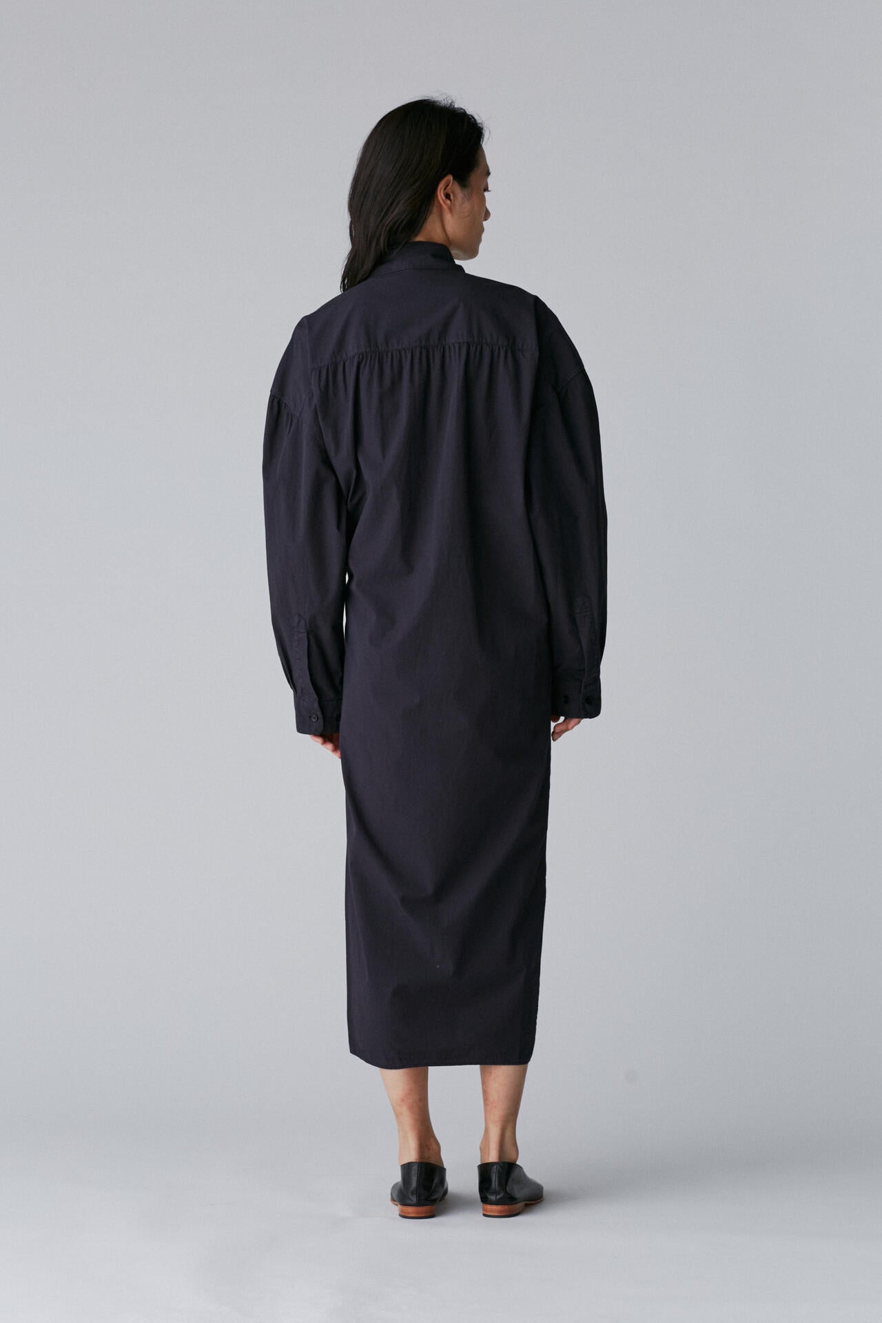 LEMAIRE / STRAIGHT COLLAR TWISTED DRESS