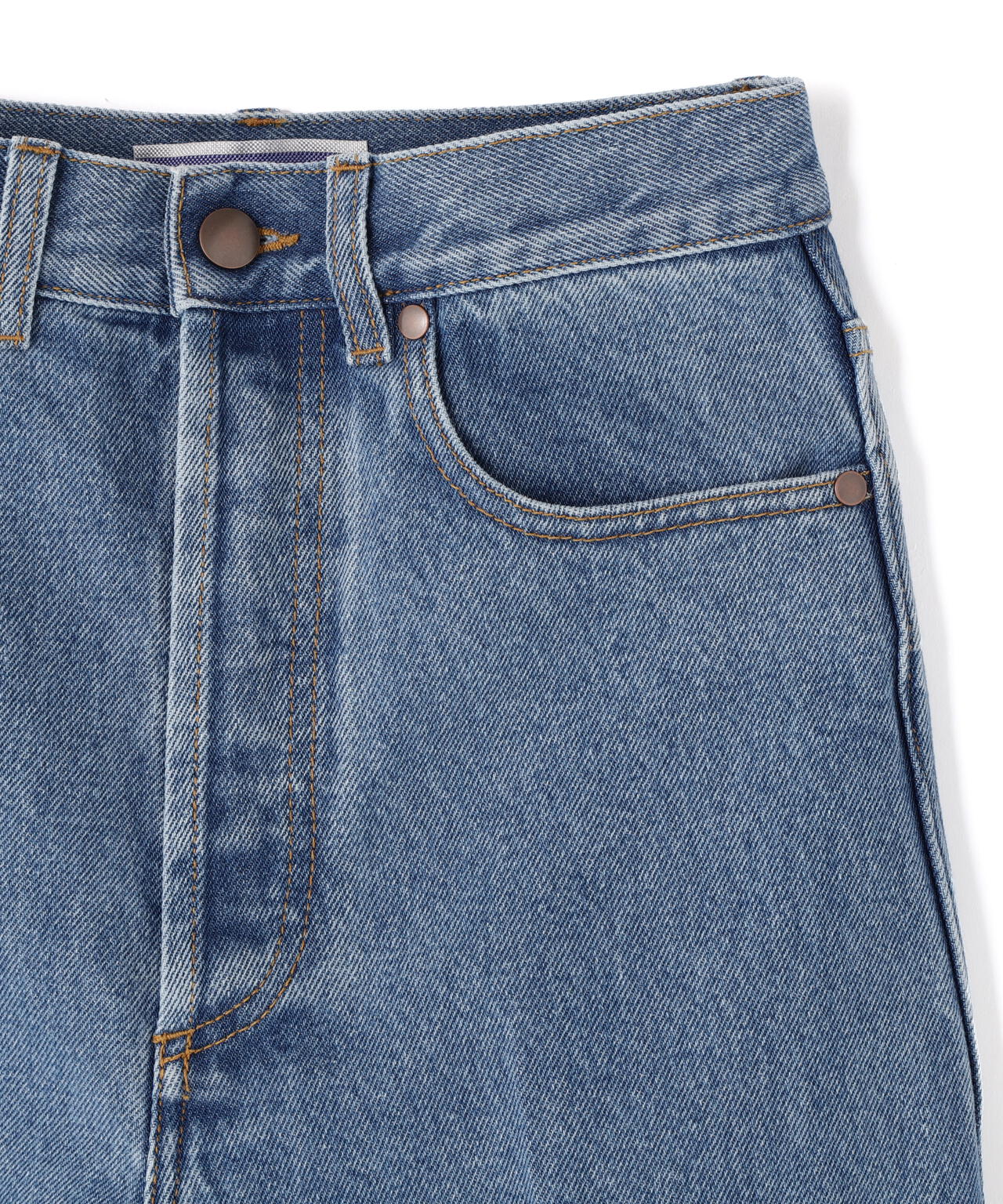 Cristaseya / BLEACHED DENIM HIGHWAISTED JEANS