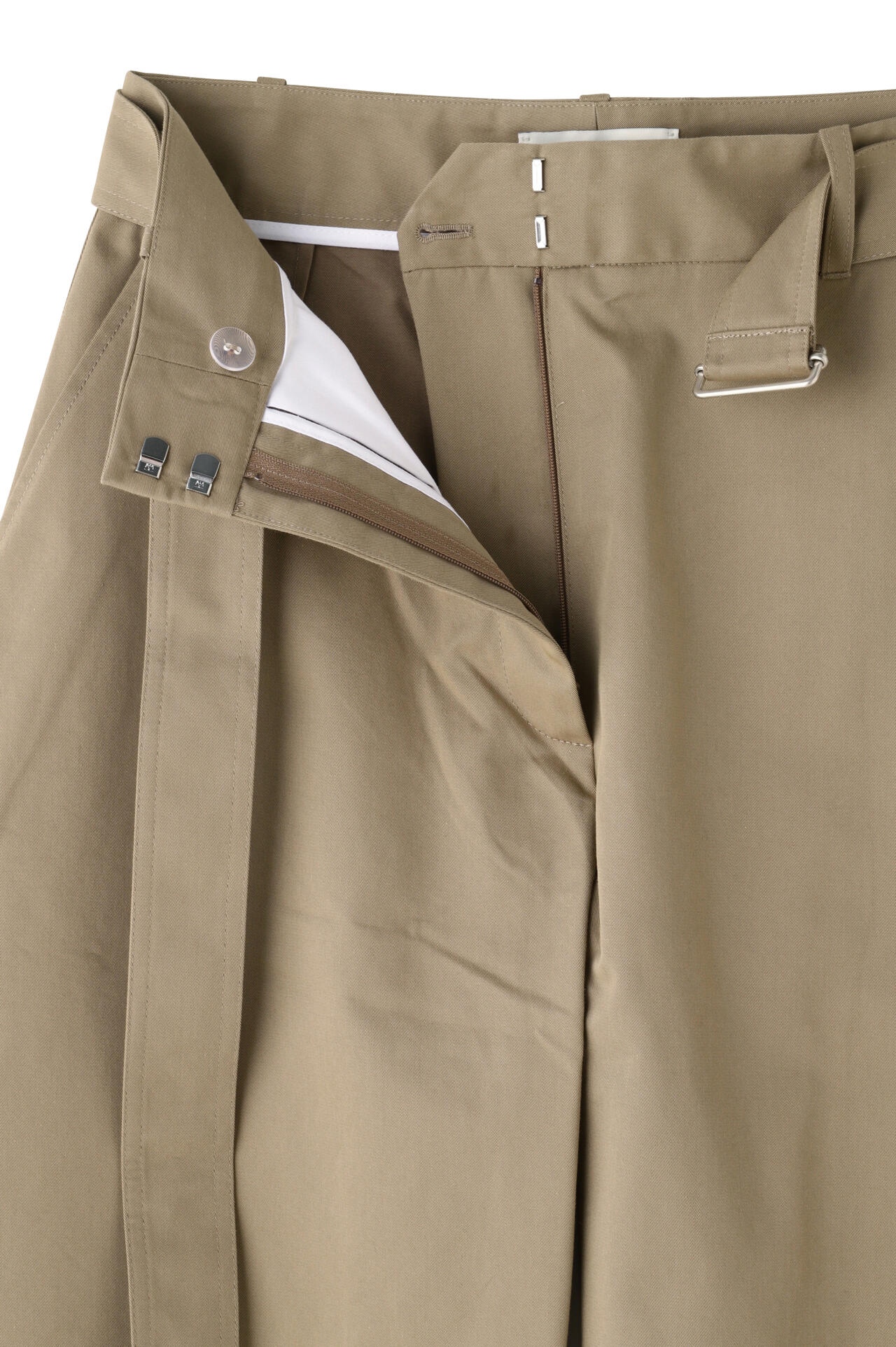STUDIO NICHOLSON / SOFT TECHNICAL TWILL BELTED ROUND LEG PANT