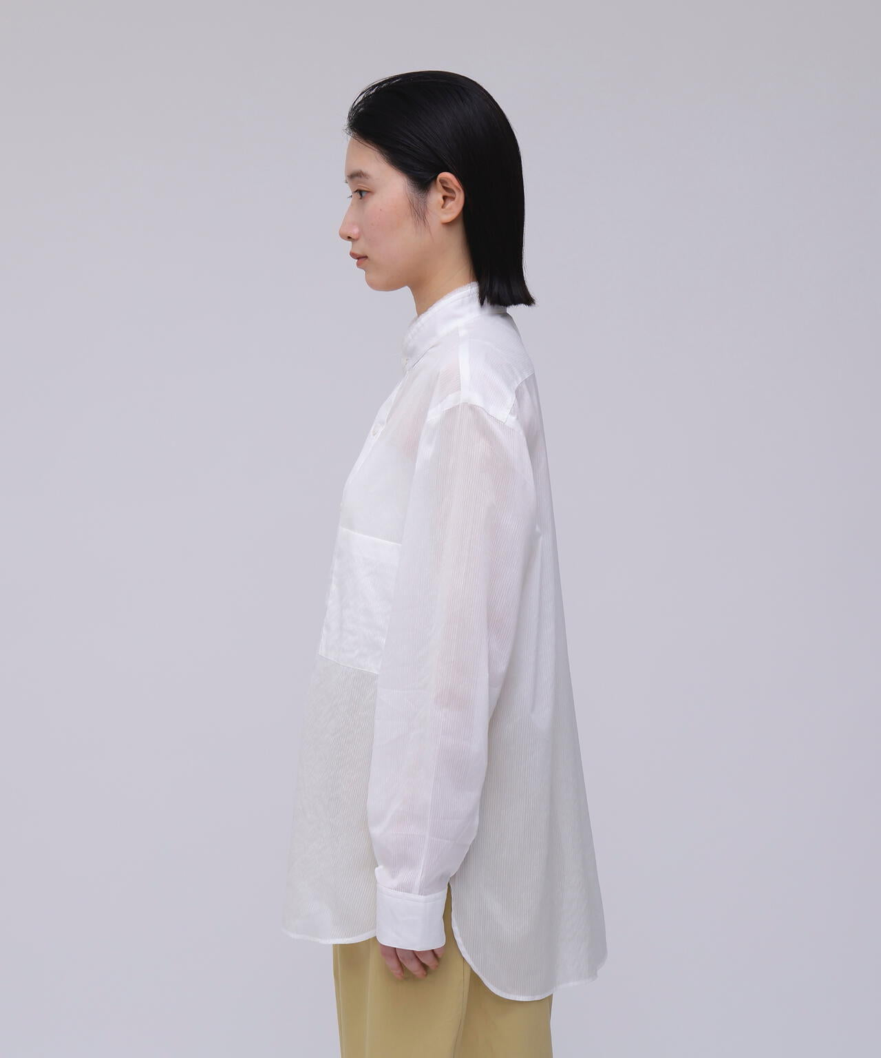 Cristaseya / HANDMADE FRINGED MAO COLLAR SHIRT