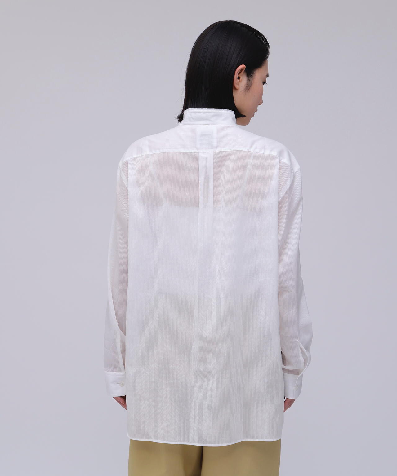 Cristaseya / HANDMADE FRINGED MAO COLLAR SHIRT