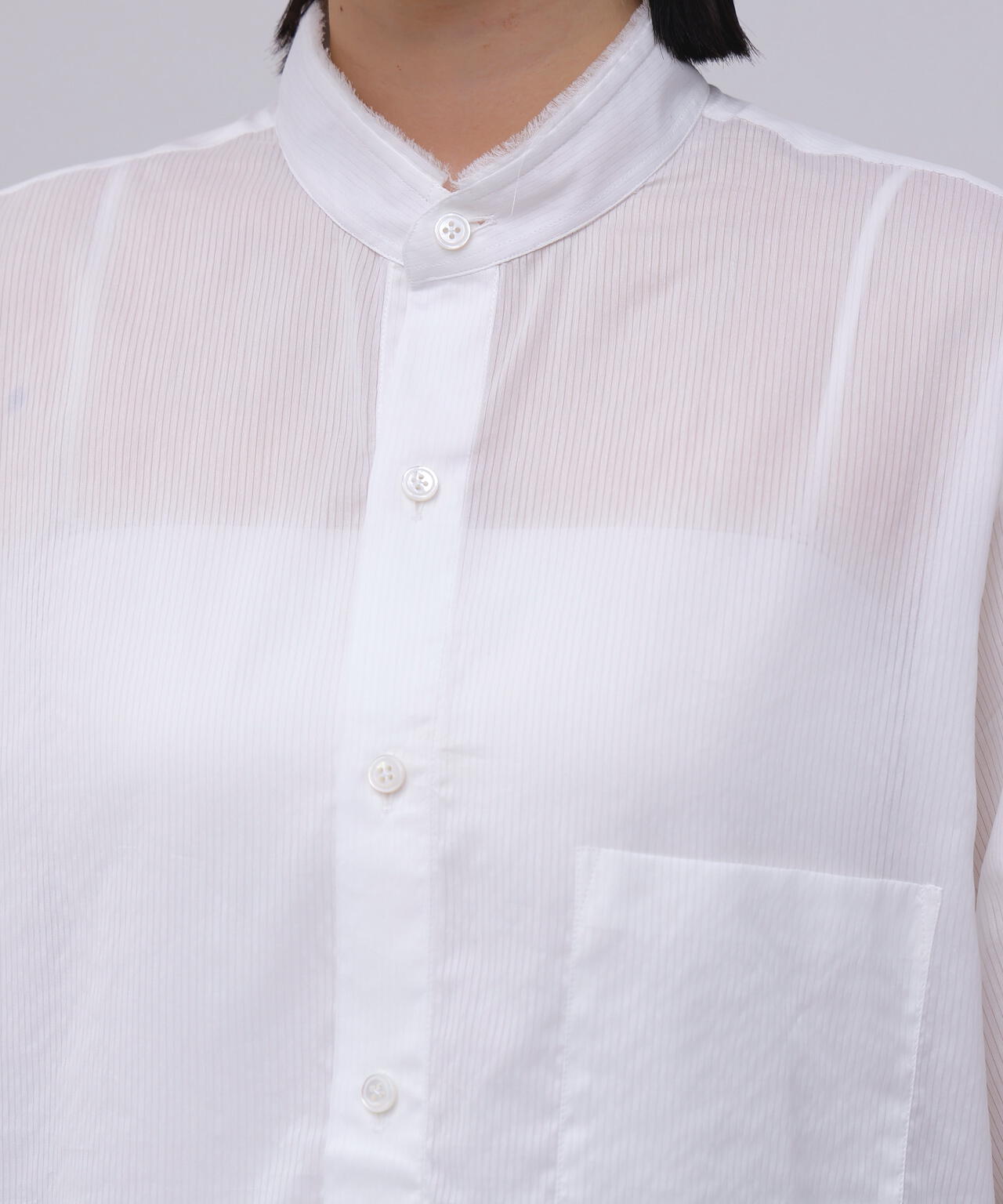 Cristaseya / HANDMADE FRINGED MAO COLLAR SHIRT