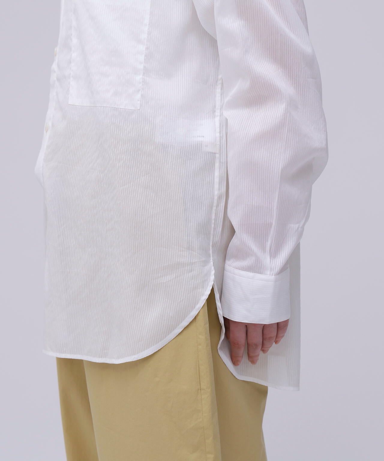 Cristaseya / HANDMADE FRINGED MAO COLLAR SHIRT