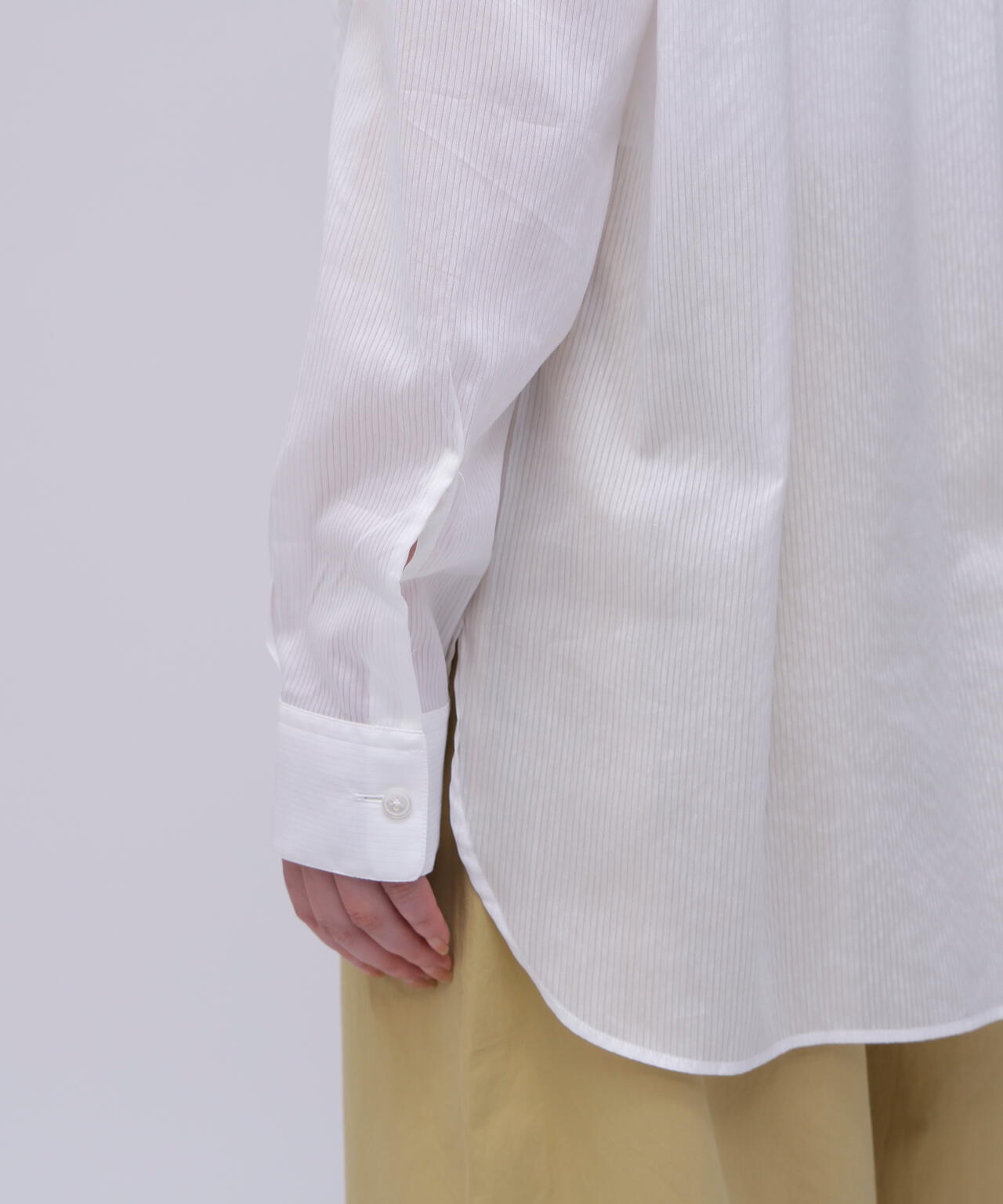 Cristaseya / HANDMADE FRINGED MAO COLLAR SHIRT