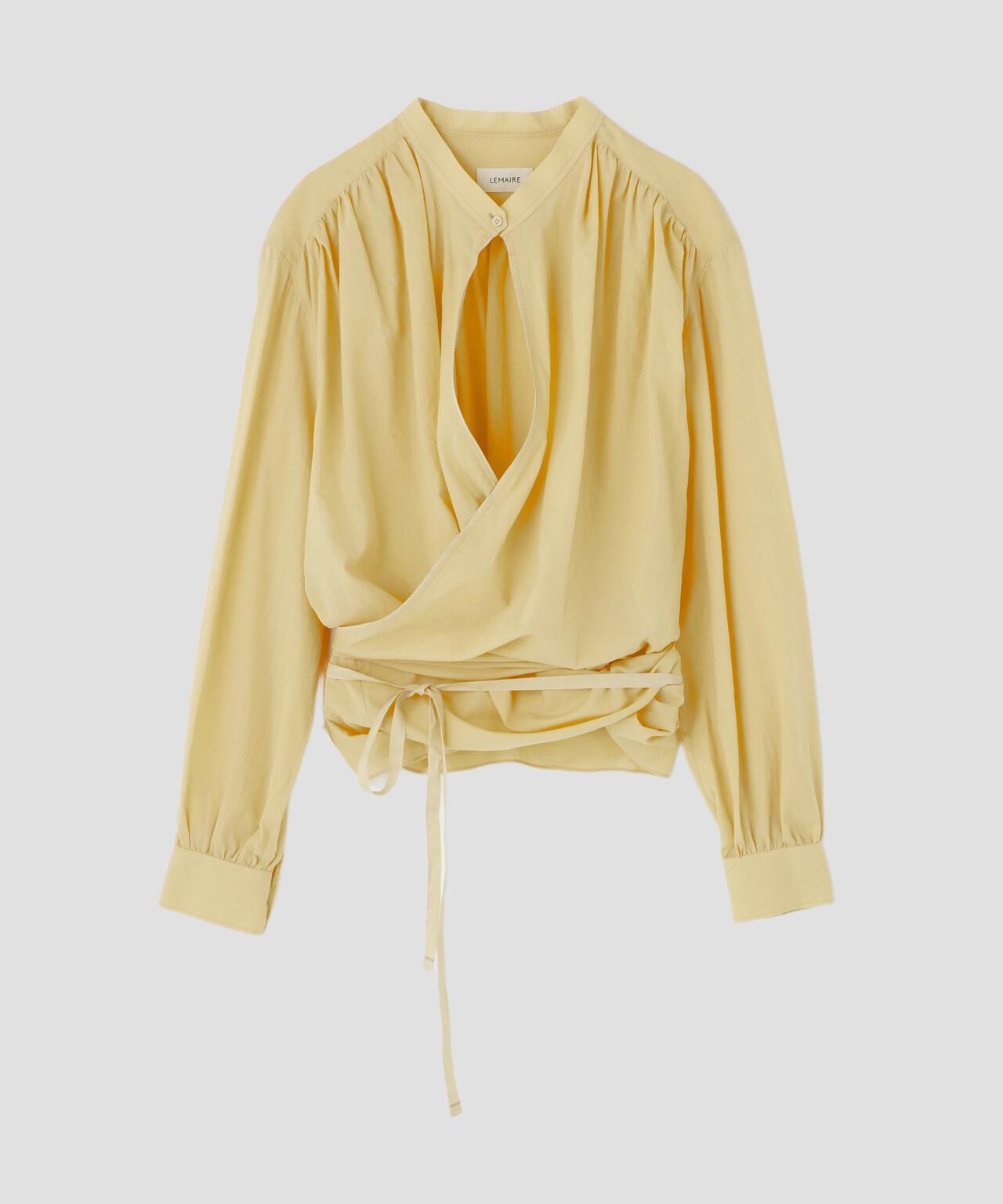 LEMAIRE / ICE APRICOT WRAP BLOUSE