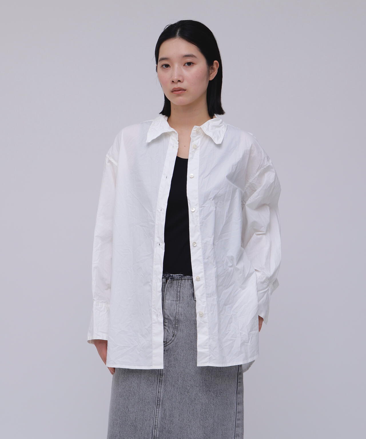 SAYAKA DAVIS / CRINKLED OVERSIZED SHIRT