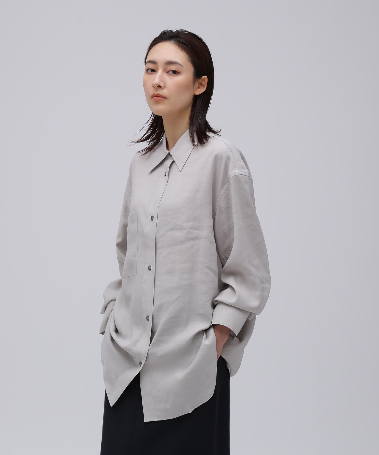 STUDIO NICHOLSON / MODAL HABOTAI OVERSIZED CLASSIC SHIRT