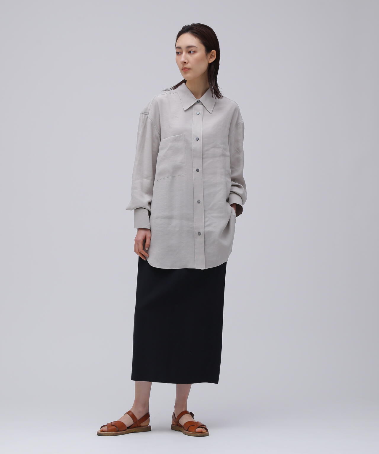 STUDIO NICHOLSON / MODAL HABOTAI OVERSIZED CLASSIC SHIRT
