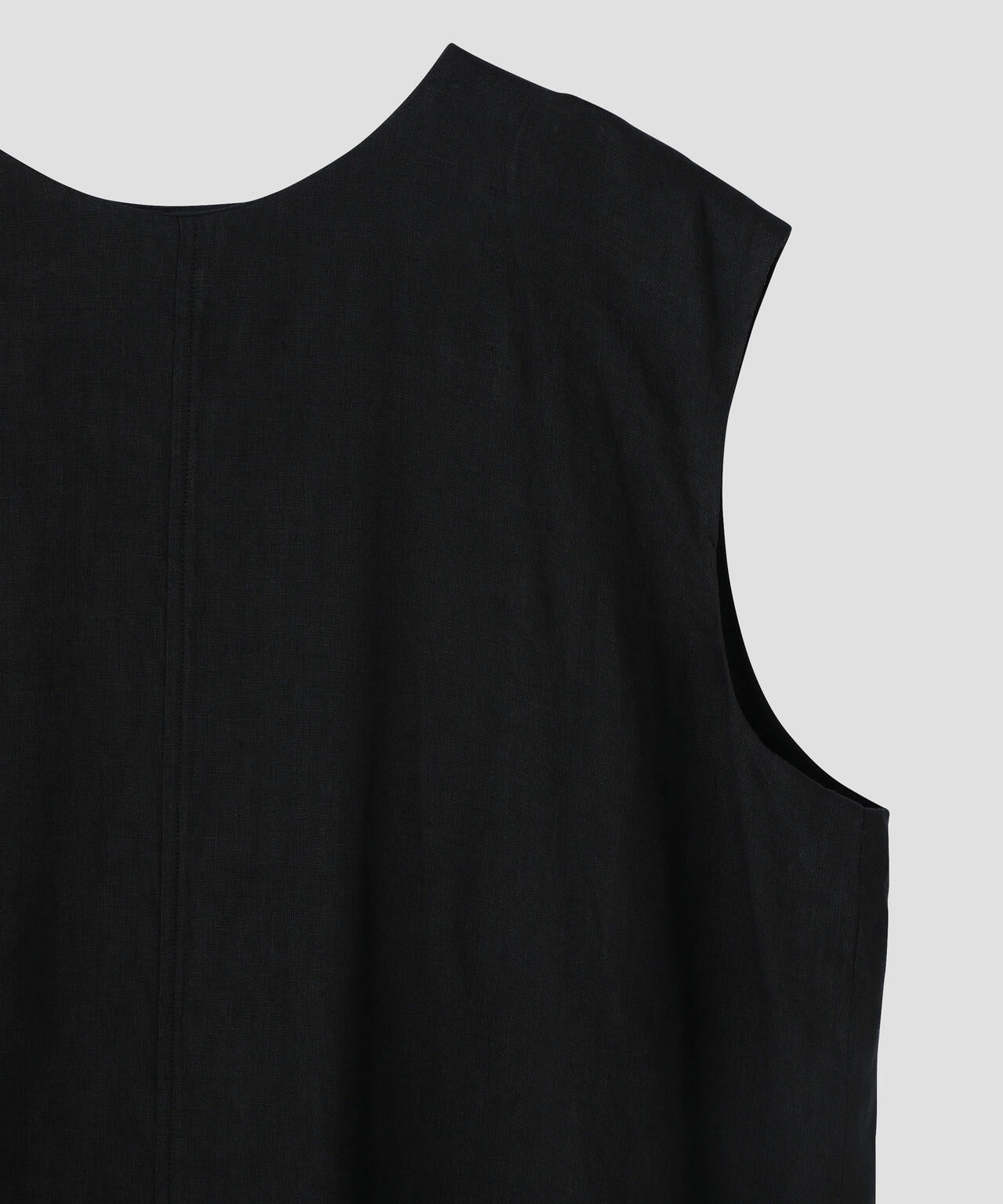 ATON / NATURAL DYED LINEN LAWN TUCKED DRESS