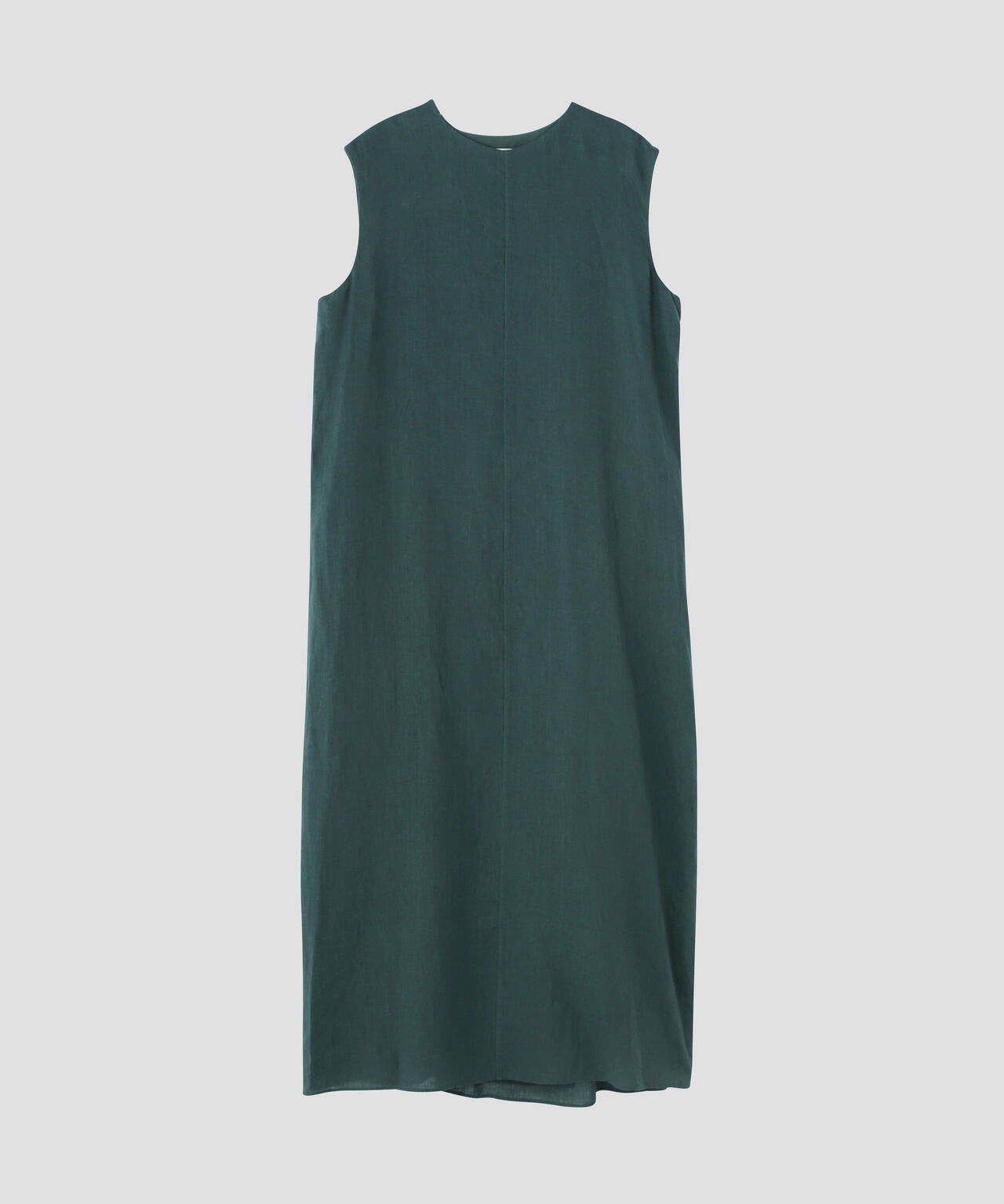 ATON / NATURAL DYED LINEN LAWN TUCKED DRESS