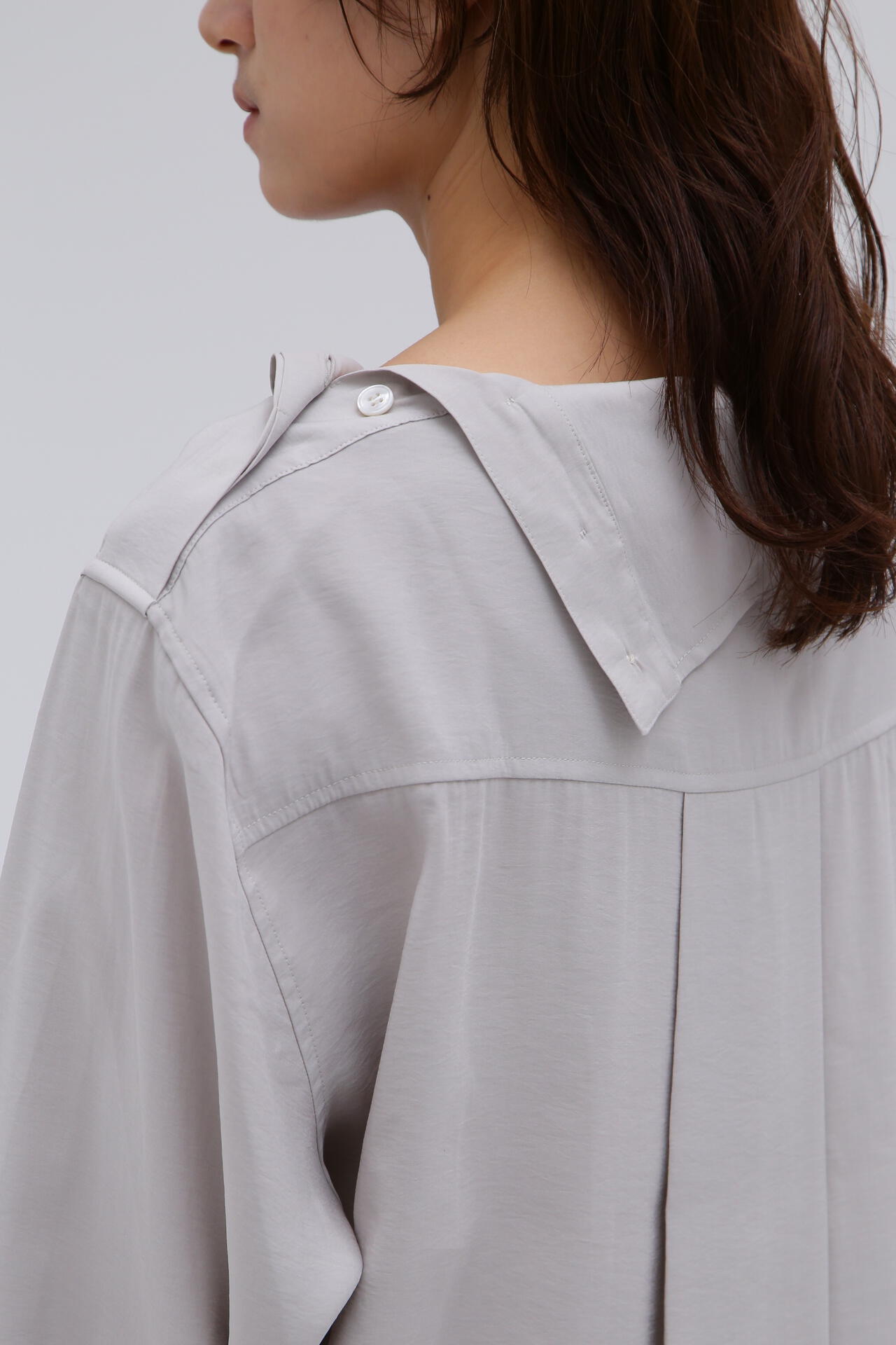 STUDIO NICHOLSON / MODAL HABOTAI ASSYMETRIC FOLD FRONT DRESS