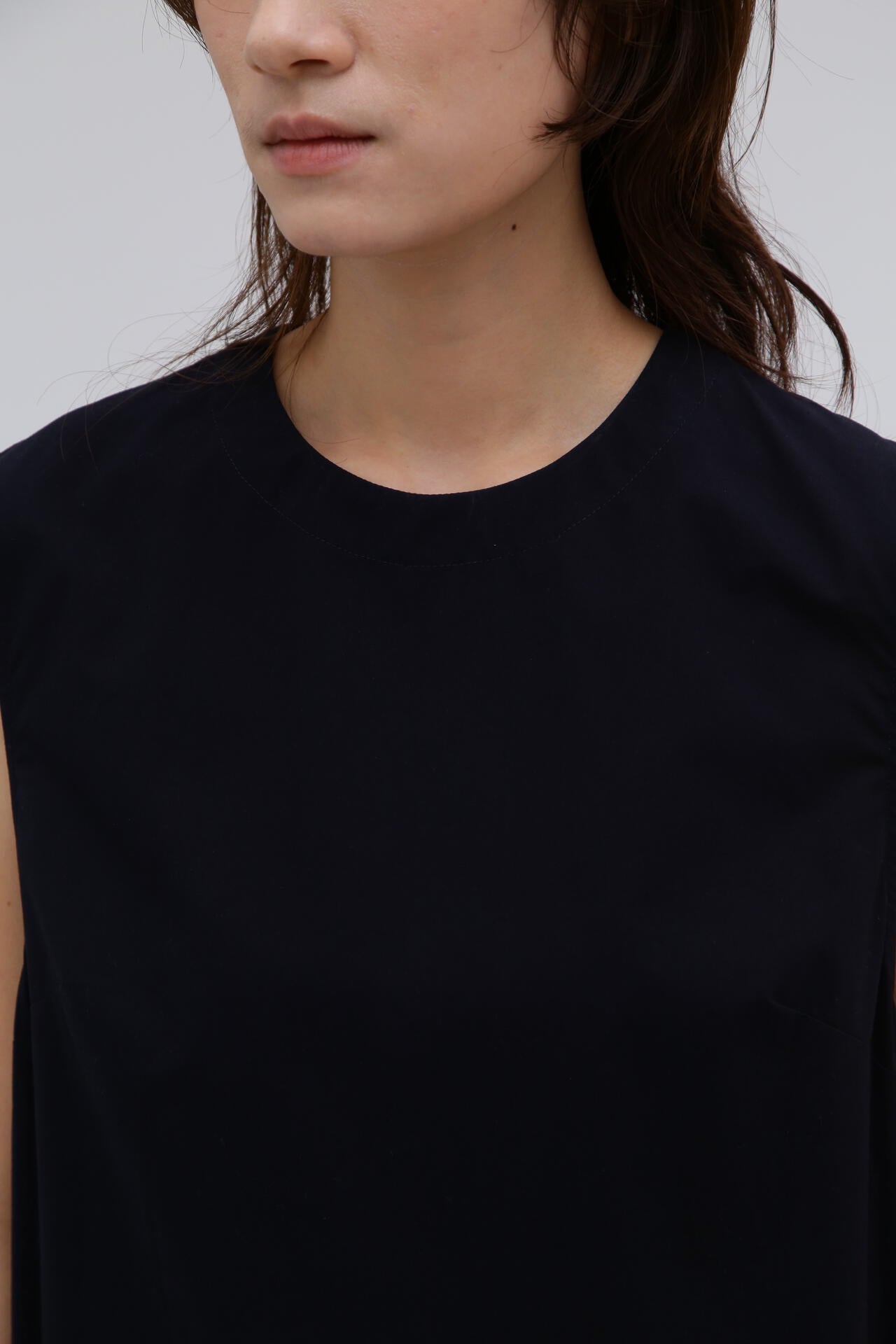 STUDIO NICHOLSON / LW NOISY COTTON SLEEVLESS DRESS