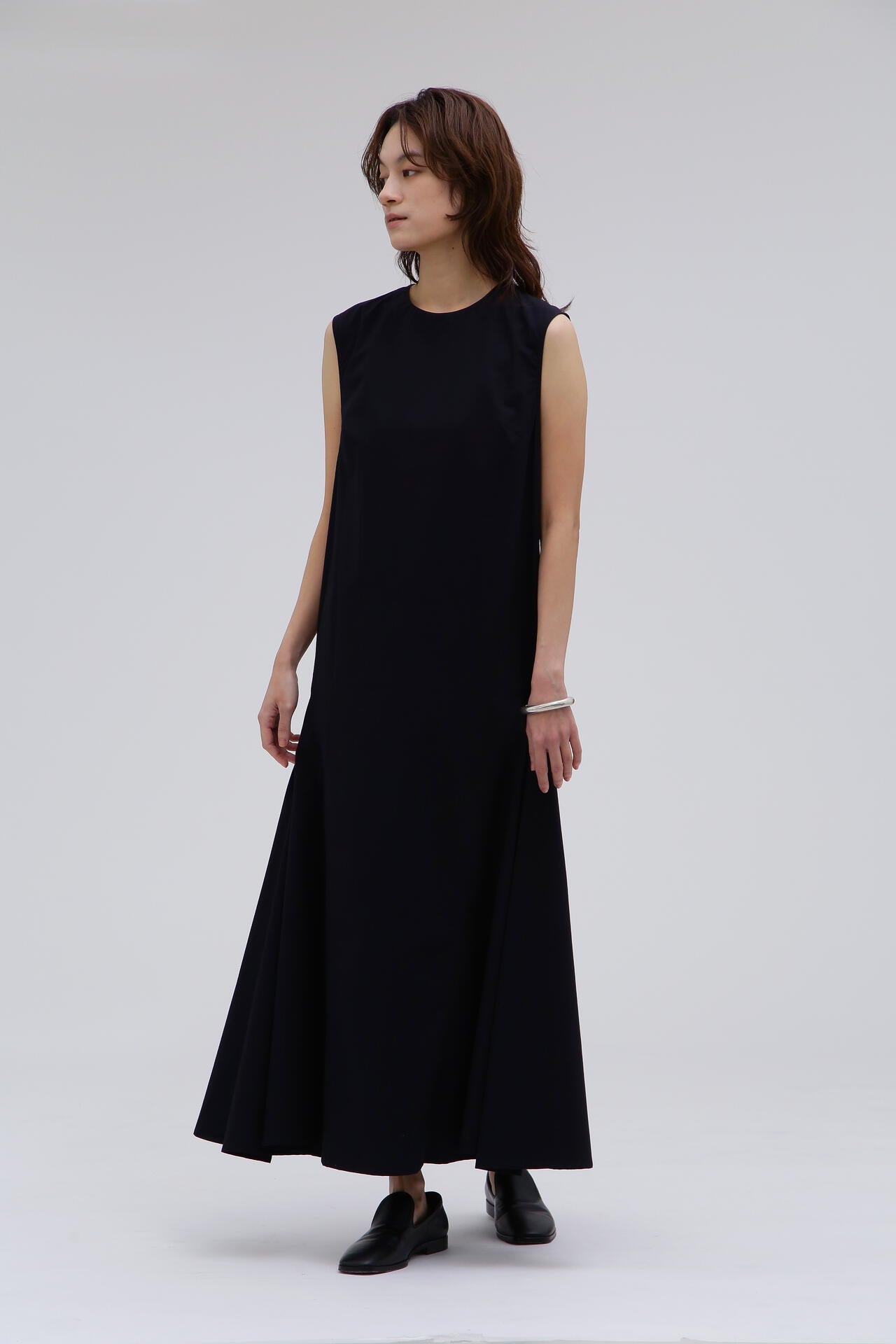 STUDIO NICHOLSON / LW NOISY COTTON SLEEVLESS DRESS