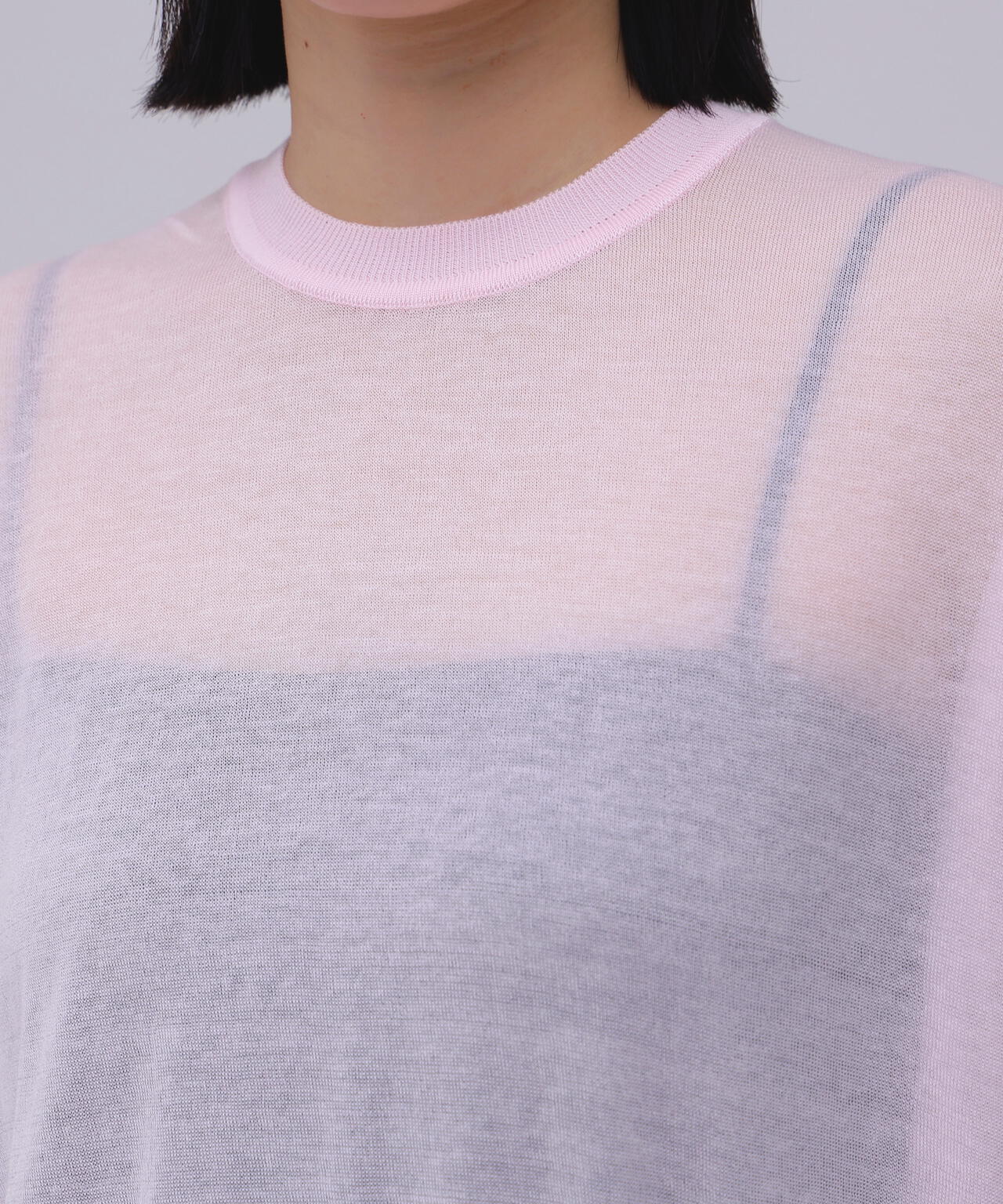 ATON / COMPACT COTTON CREWNECK SWEATER