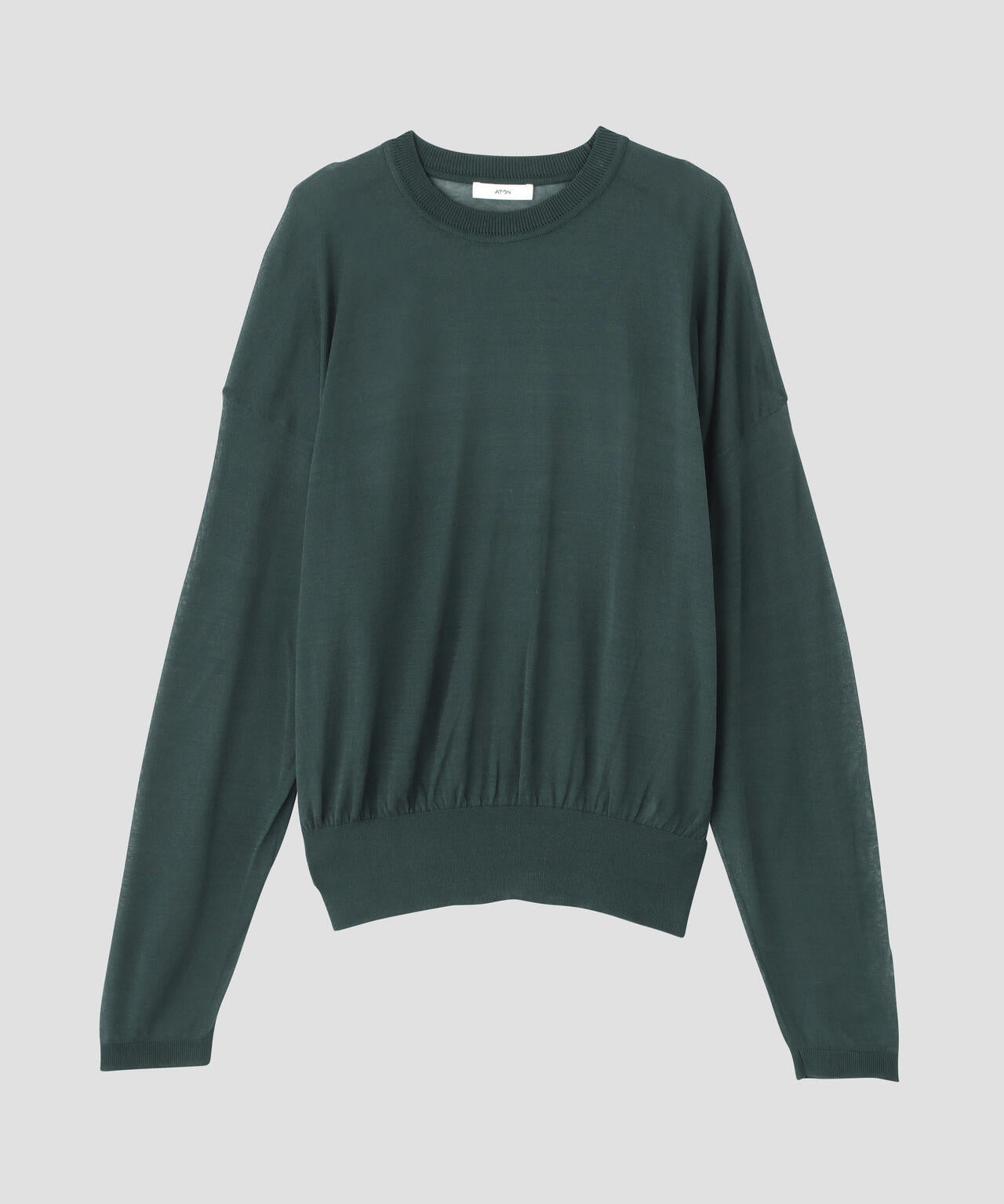 ATON / COMPACT COTTON CREWNECK SWEATER