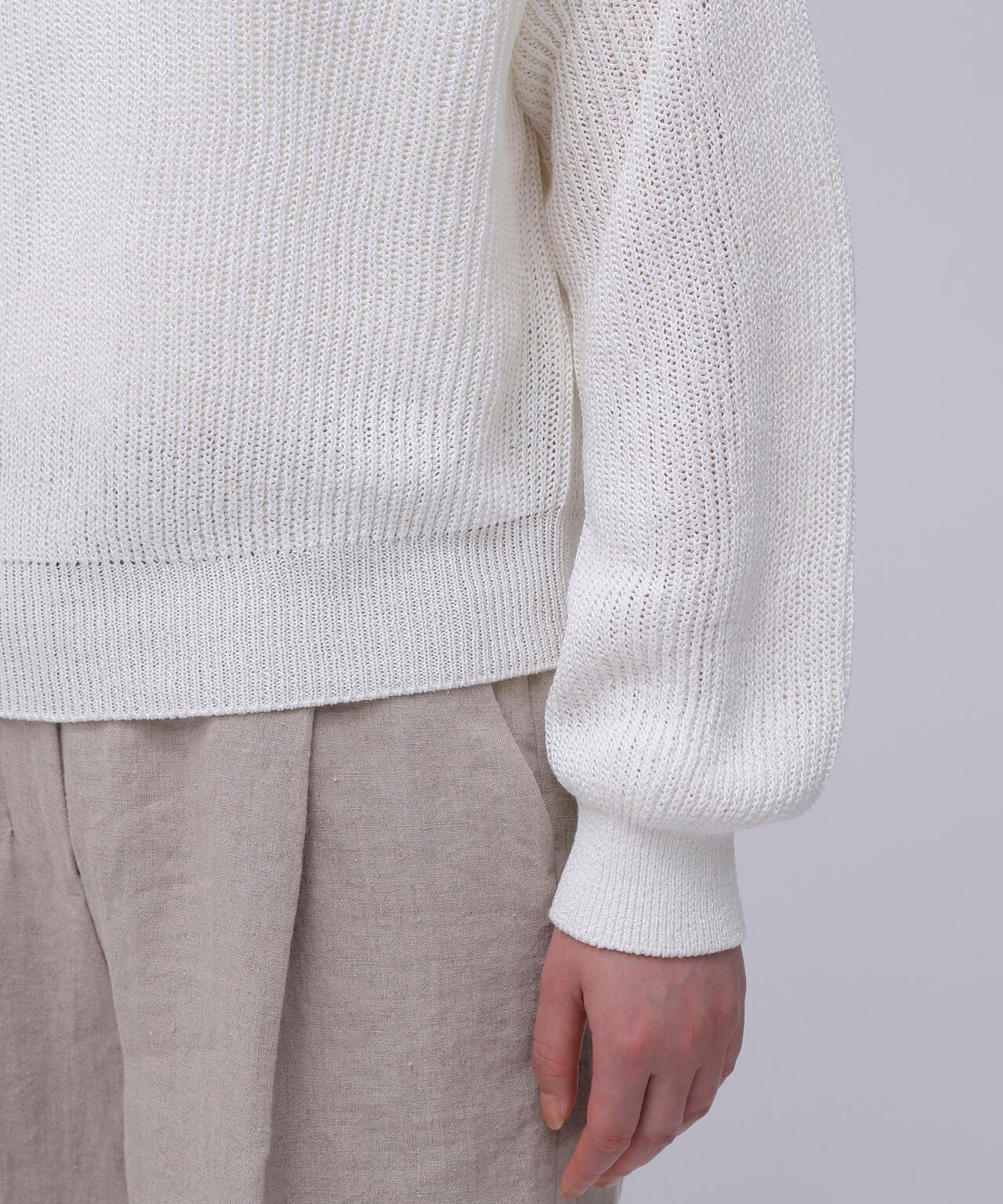Cristaseya / WASHI PAPER DROPSHOULDER CROPPED SWEATER