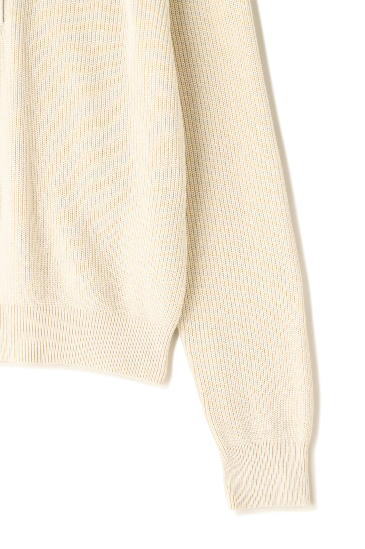 STUDIO NICHOLSON / DRY COTTON RIB 7G RIB LONG SLEEVE POLO
