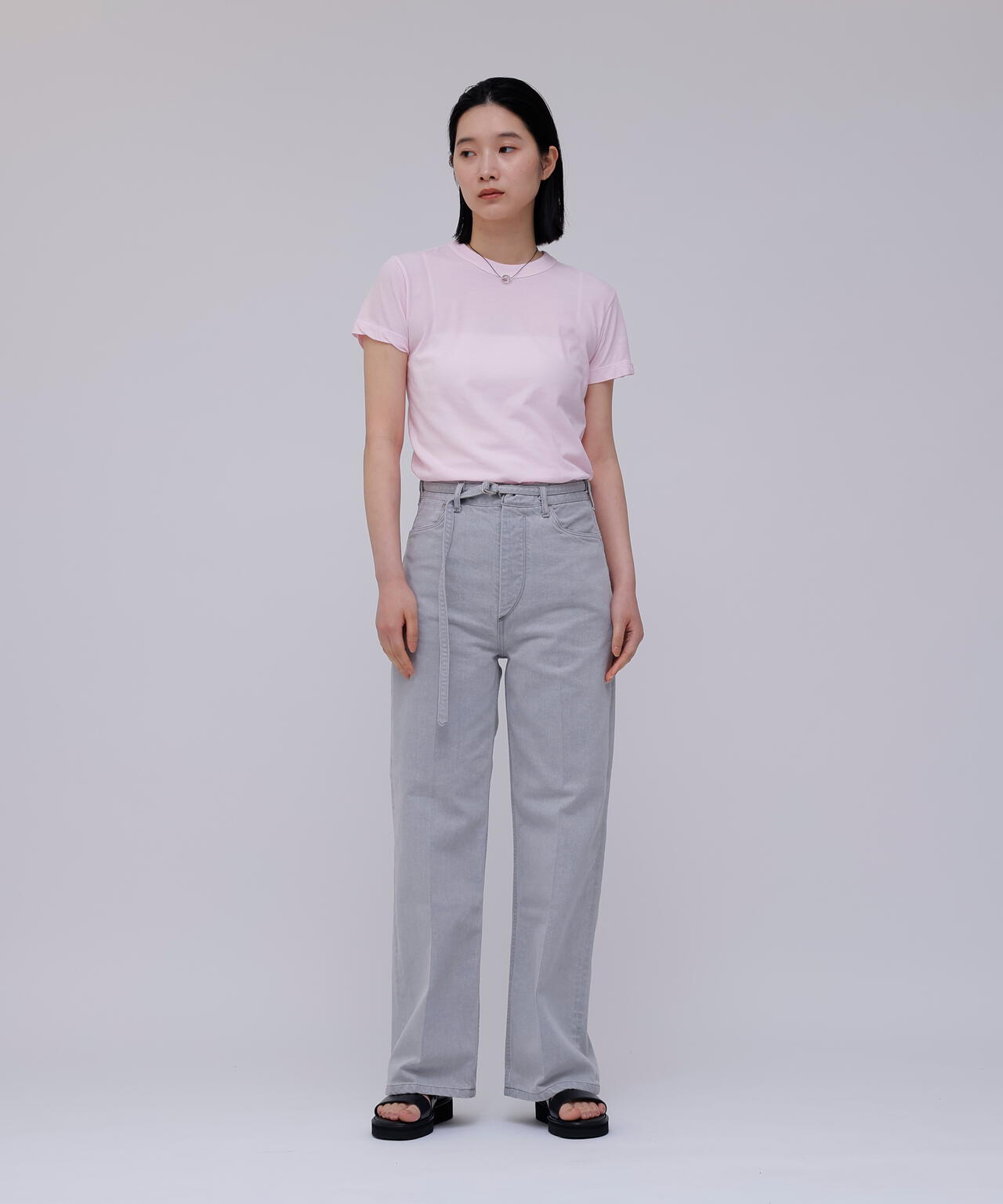 ATON / FRESCA SINGLE JERSEY TIGHT FIT T-SHIRT