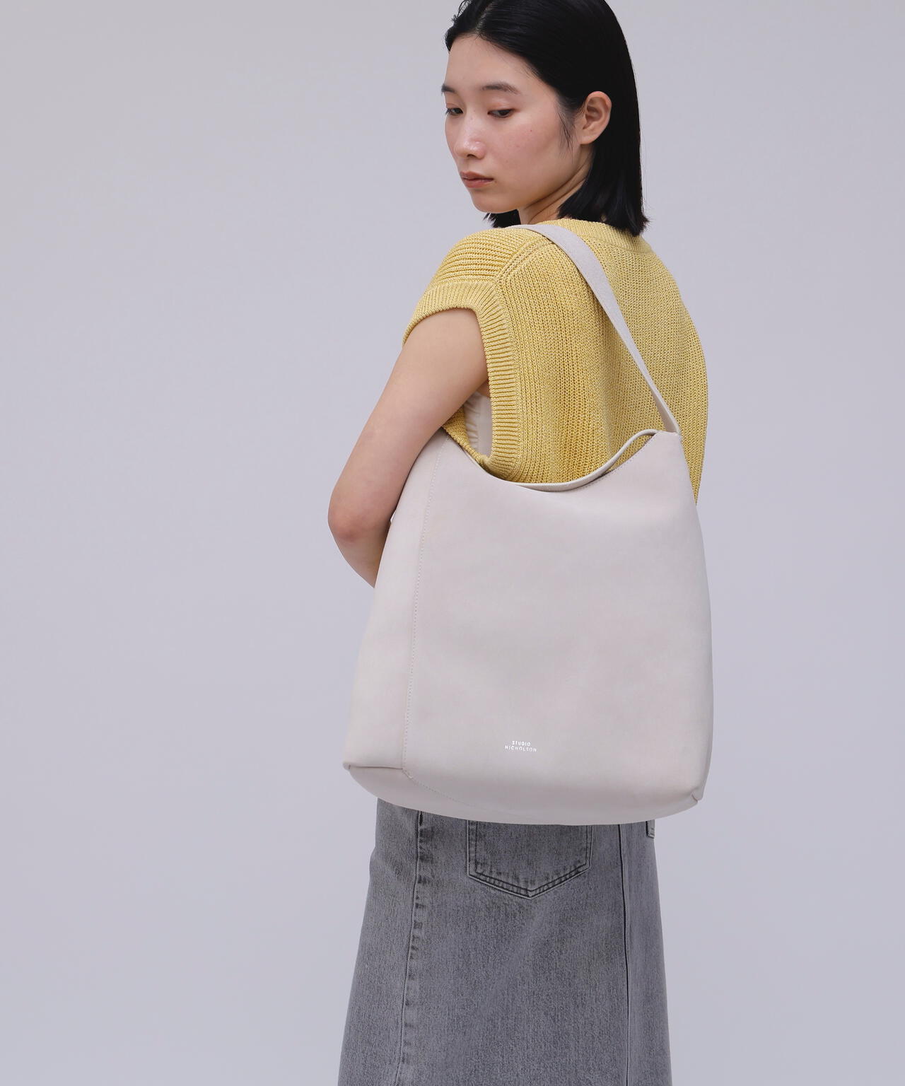 STUDIO NICHOLSON / VESUVIO SUEDE HOBO BAG