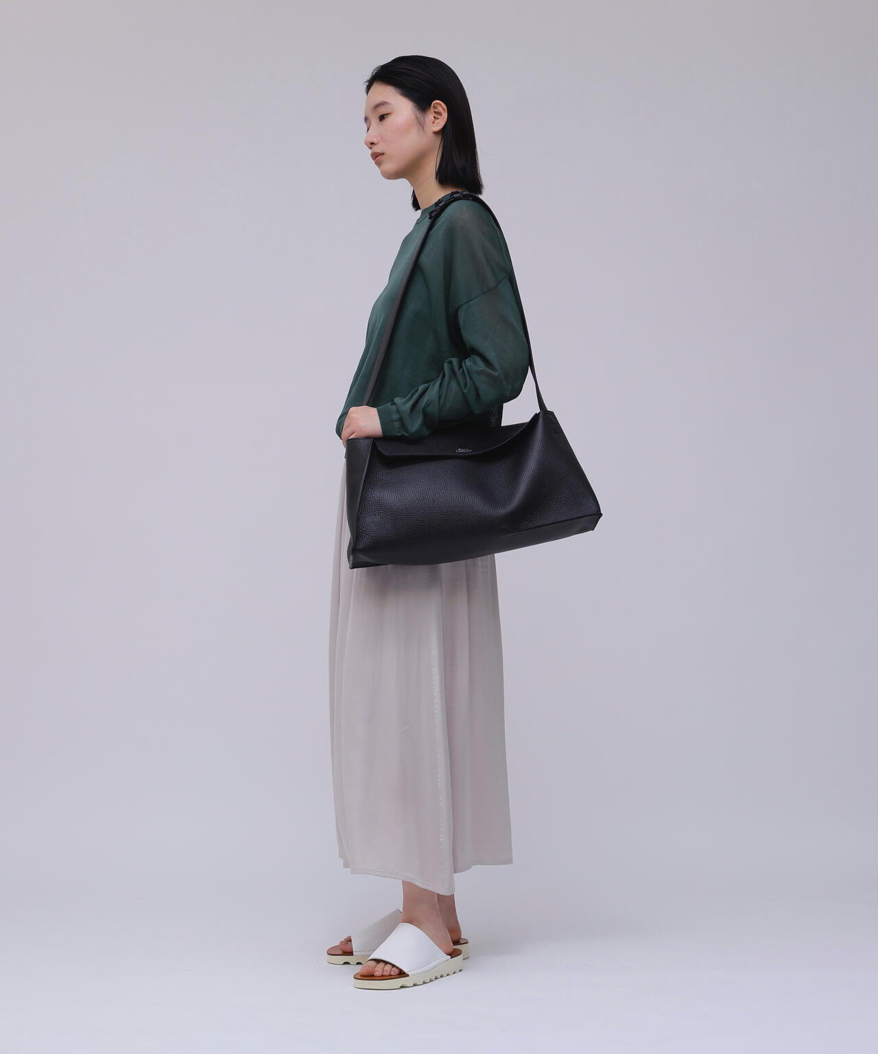 STUDIO NICHOLSON / PALMELLATO LEATHER THE FOLDED SHOULDER BAG