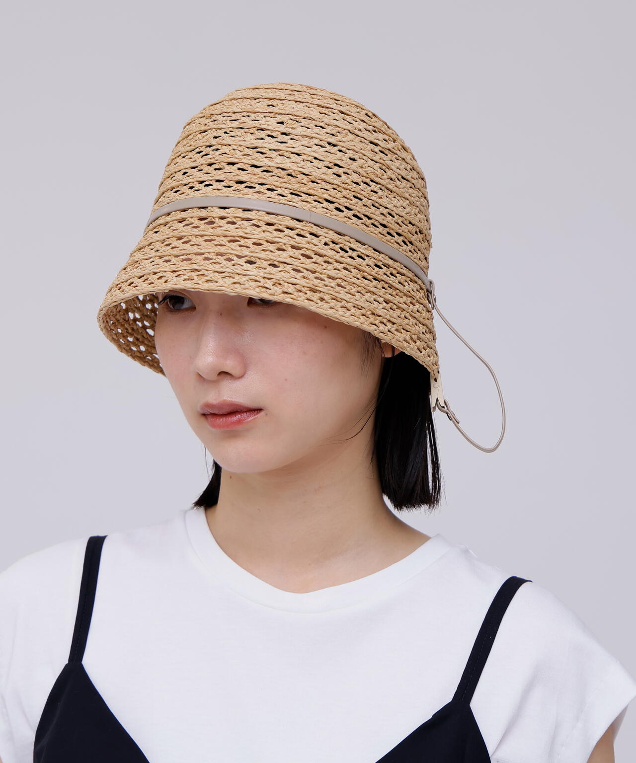 KIJIMA TAKAYUKI / RAFFIA BRAID CROCHET HAT
