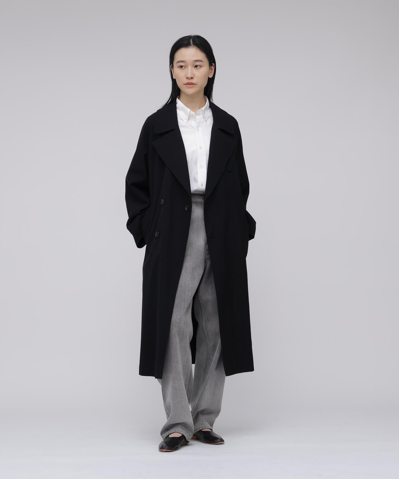blurhms / WOOL GABARDINE TRENCH COAT