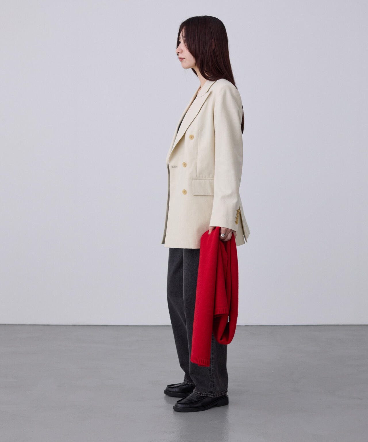 blurhms / WOOL GABARDINE DOUBLE-BREASTED JACKET