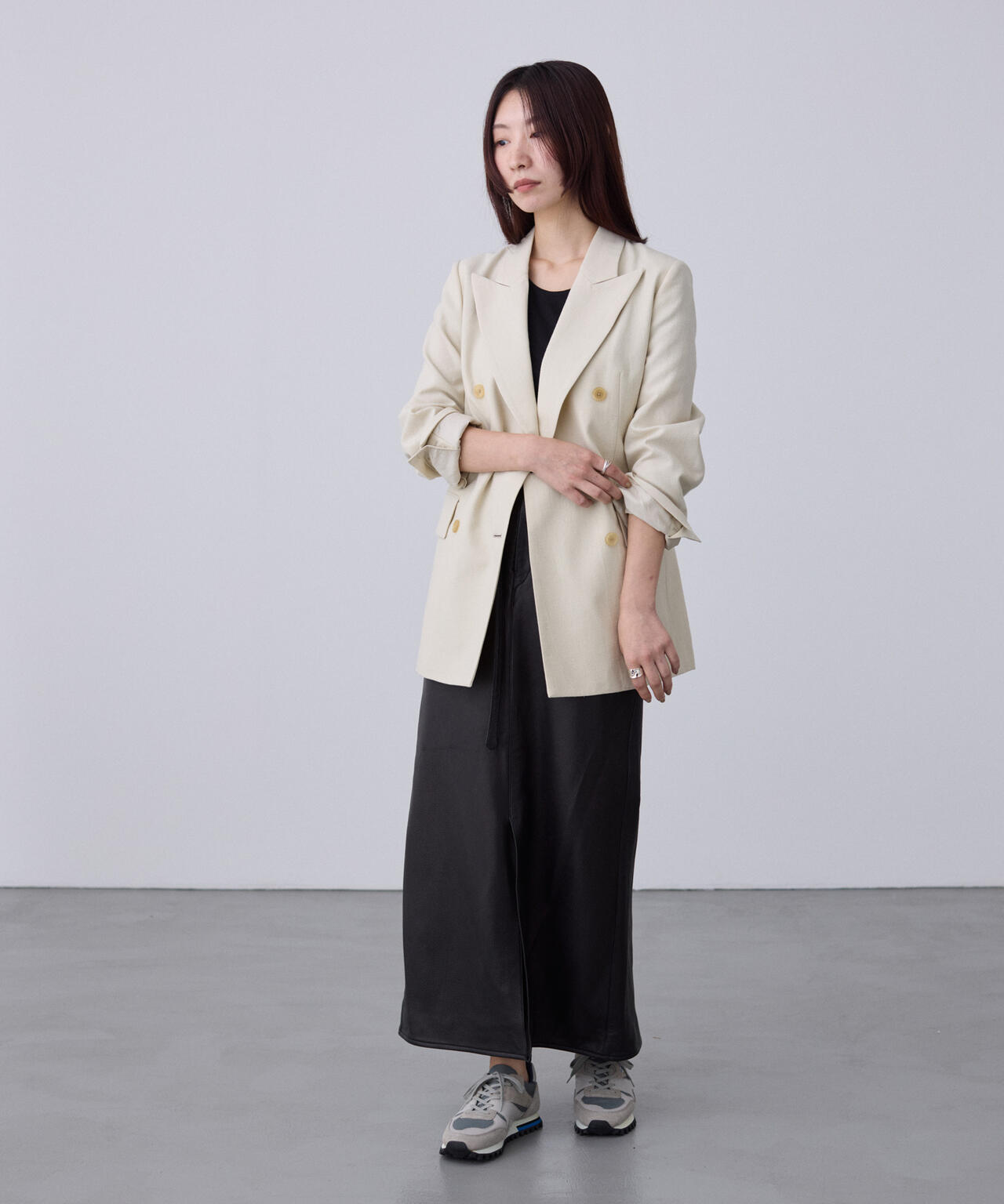 blurhms / WOOL GABARDINE DOUBLE-BREASTED JACKET