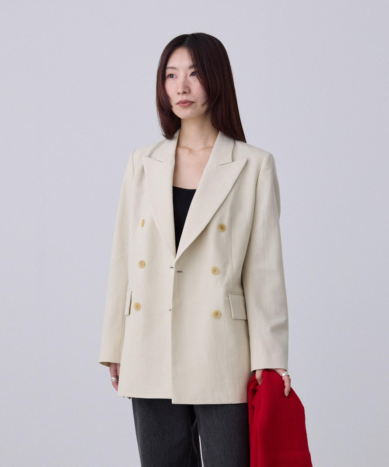 blurhms / WOOL GABARDINE DOUBLE-BREASTED JACKET